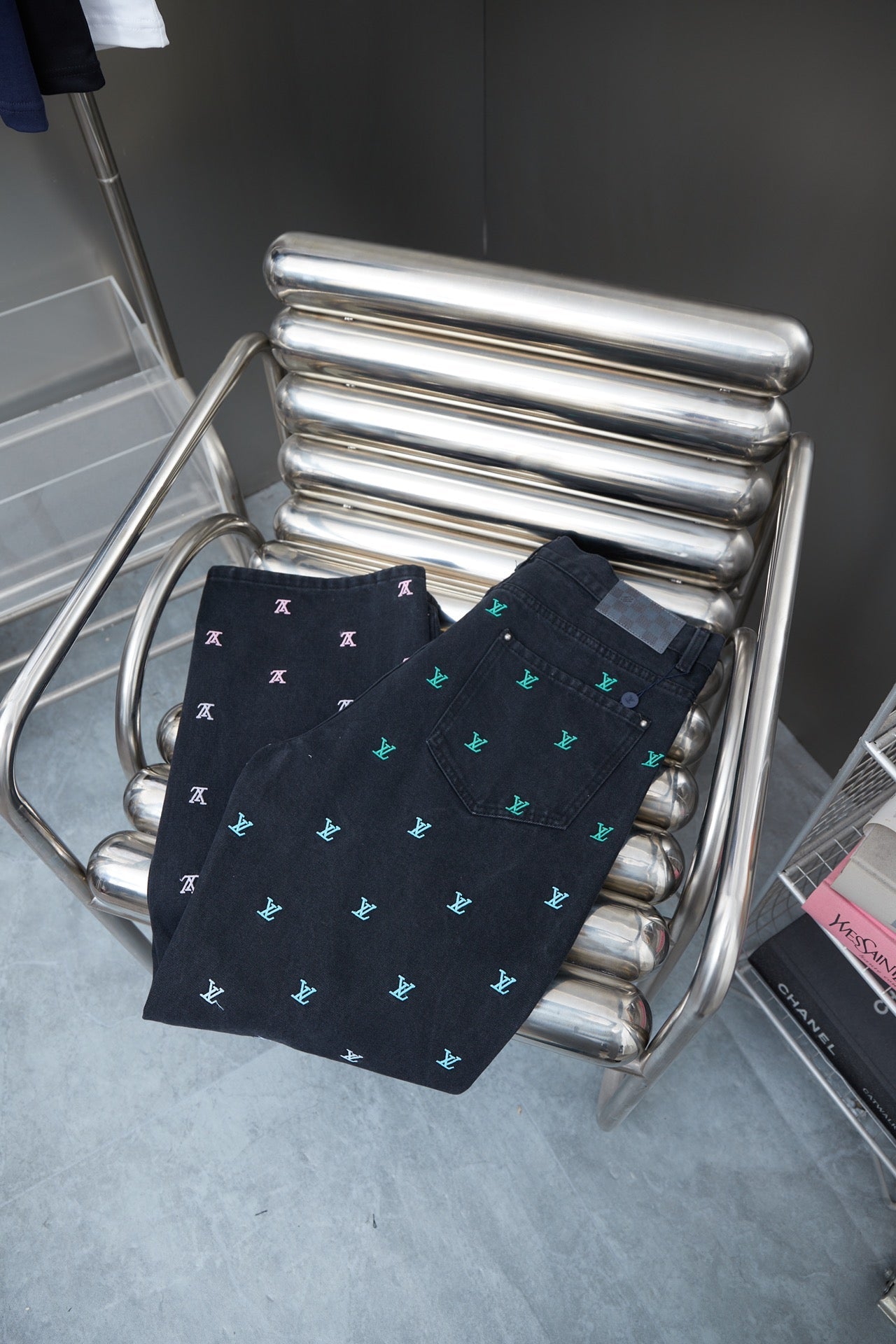 250617 New high-quality full-print skate jeans
