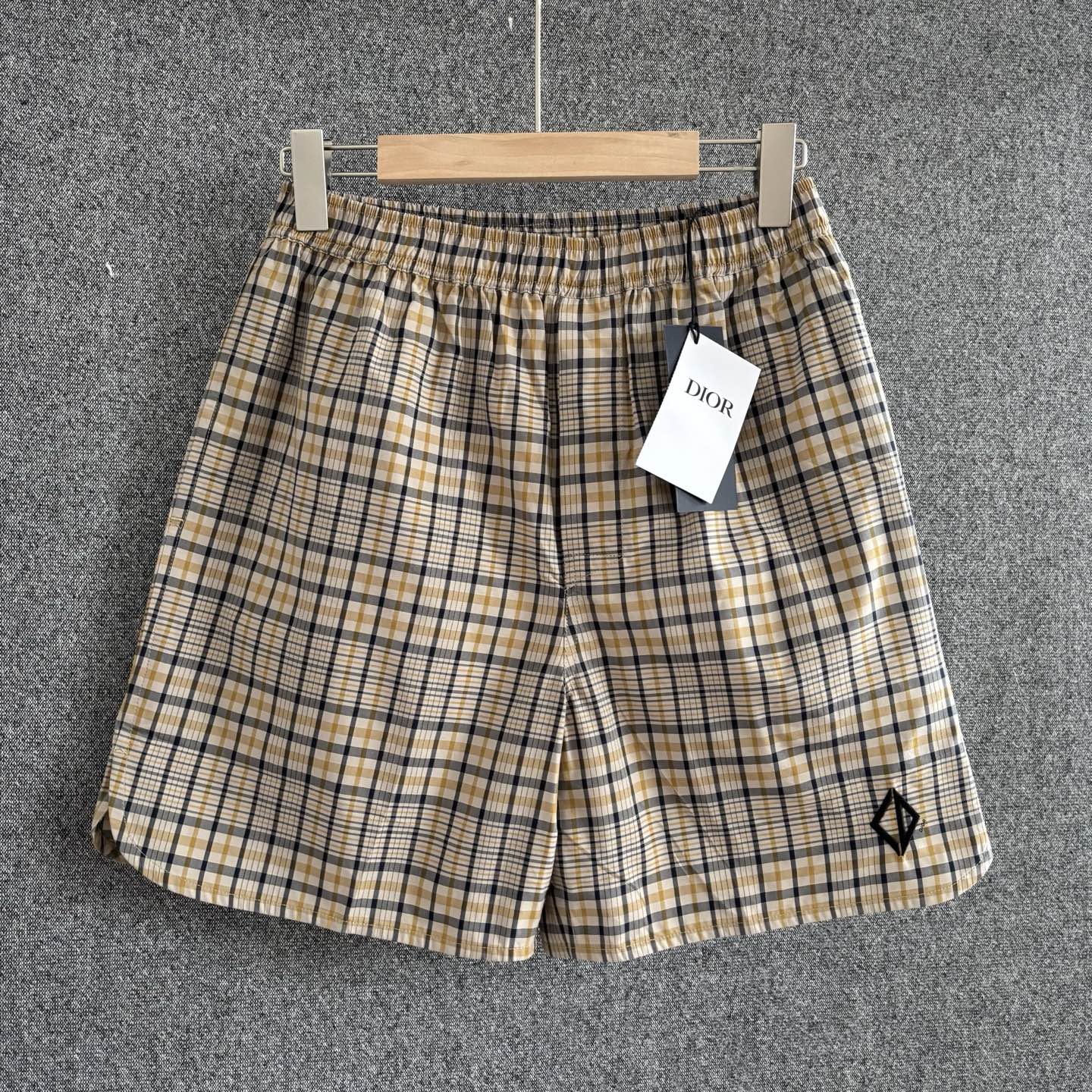 250617 New high-quality checkered cotton casual shorts