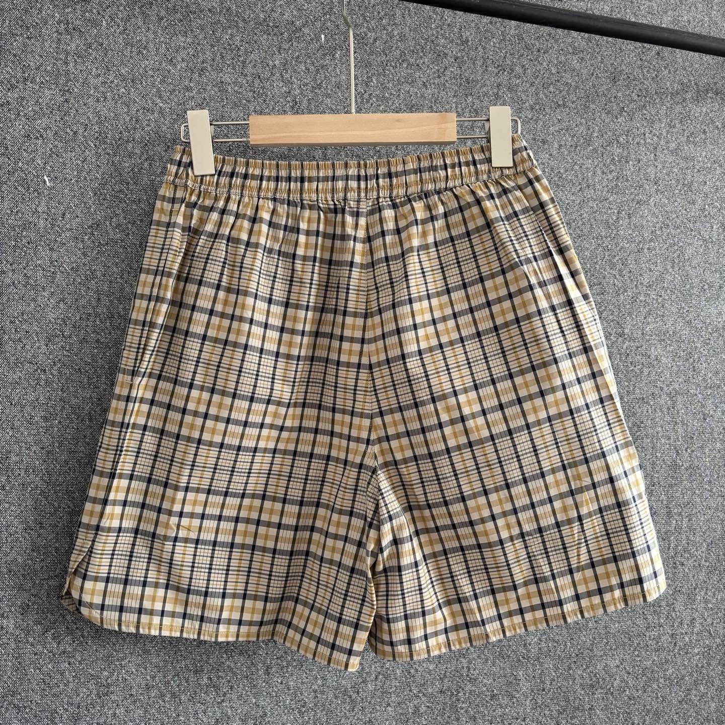 250617 New high-quality checkered cotton casual shorts