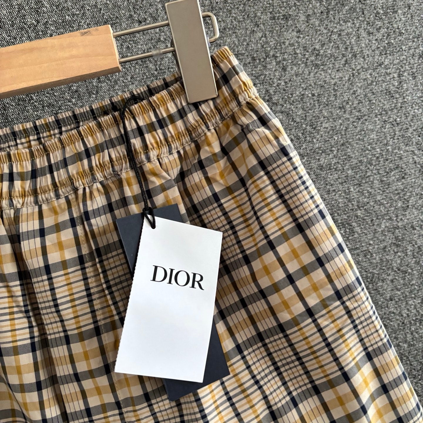 250617 New high-quality checkered cotton casual shorts