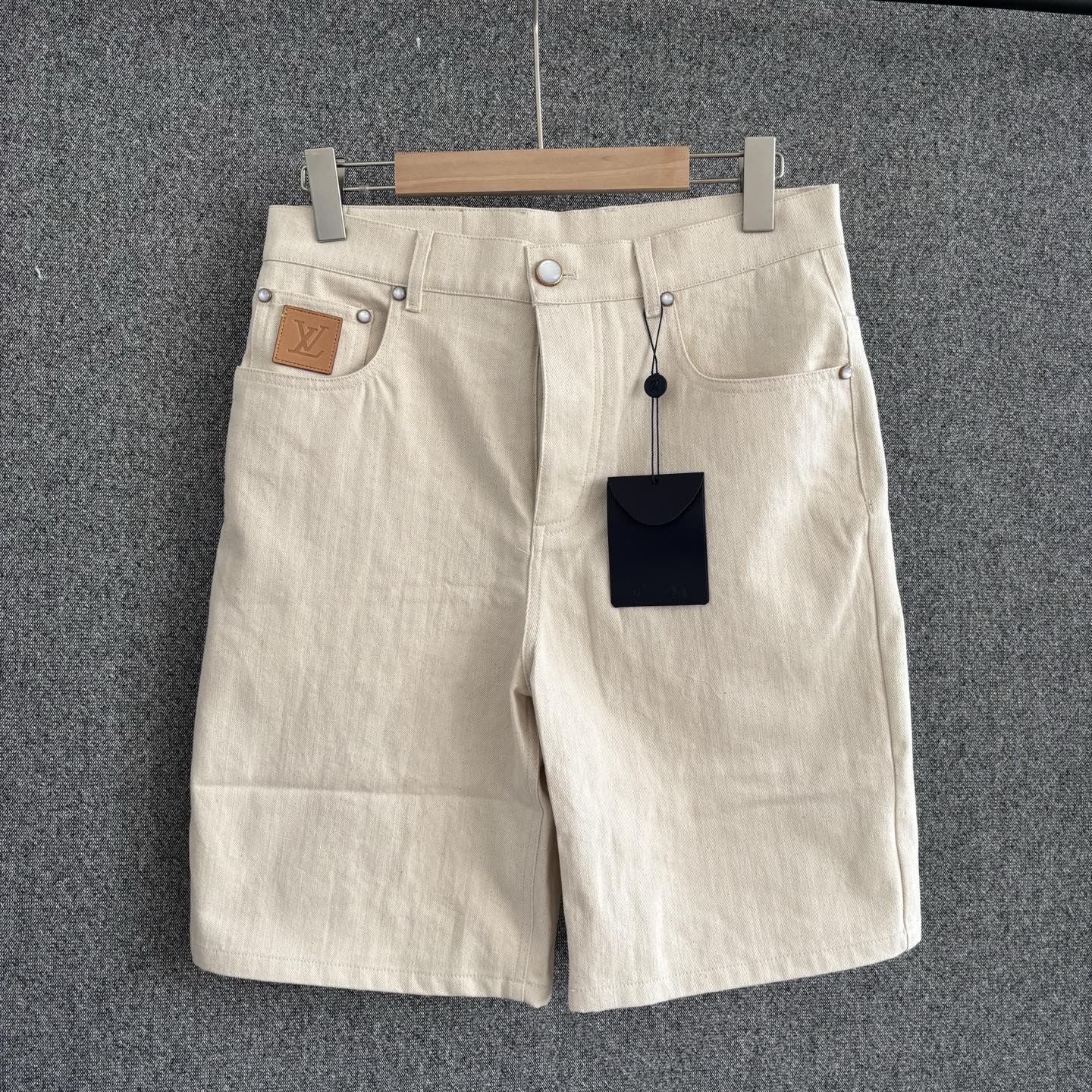 250617 New high-quality light-colored denim cotton shorts