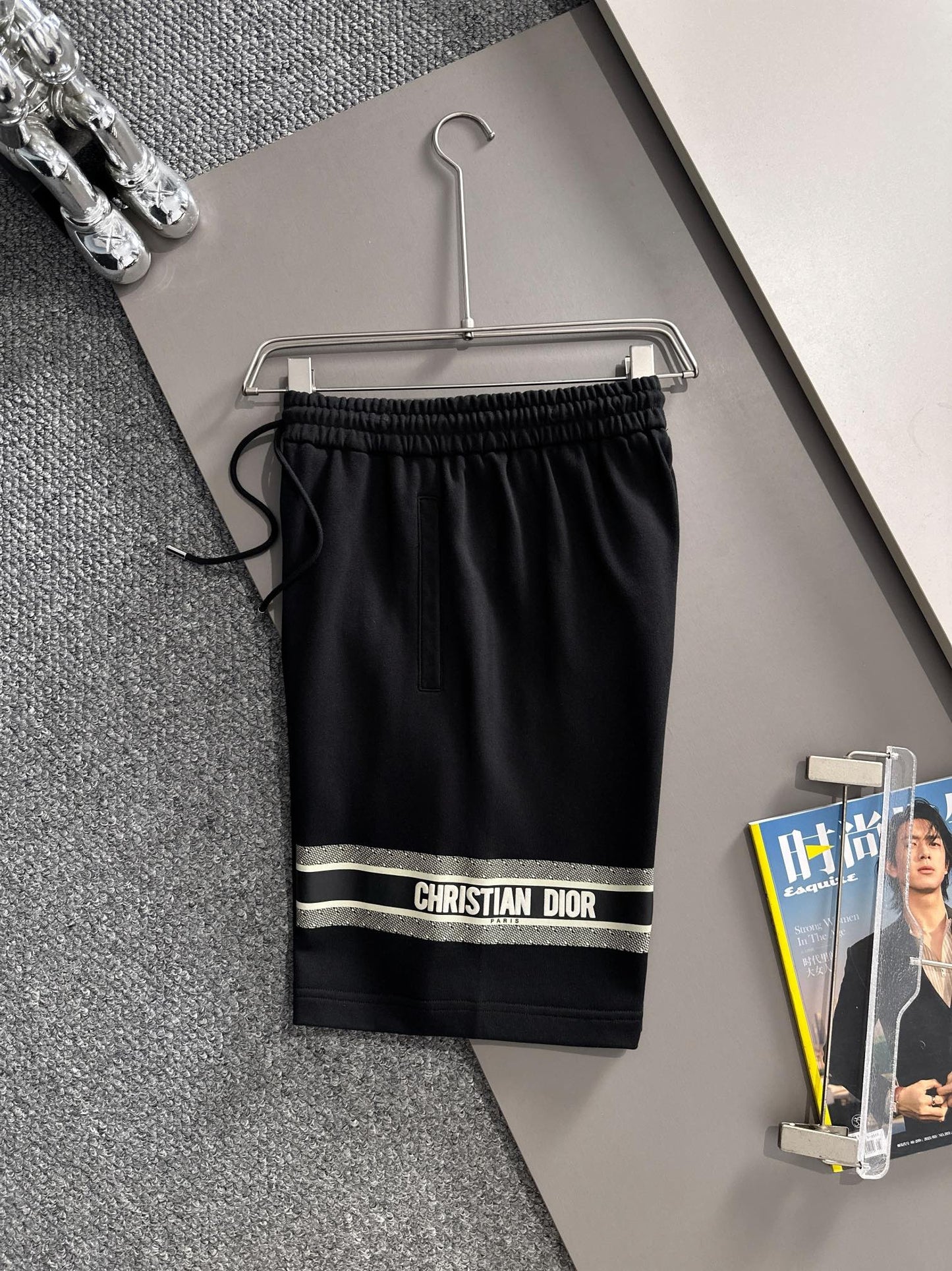 250617 New high-quality washed embroidered knitted shorts