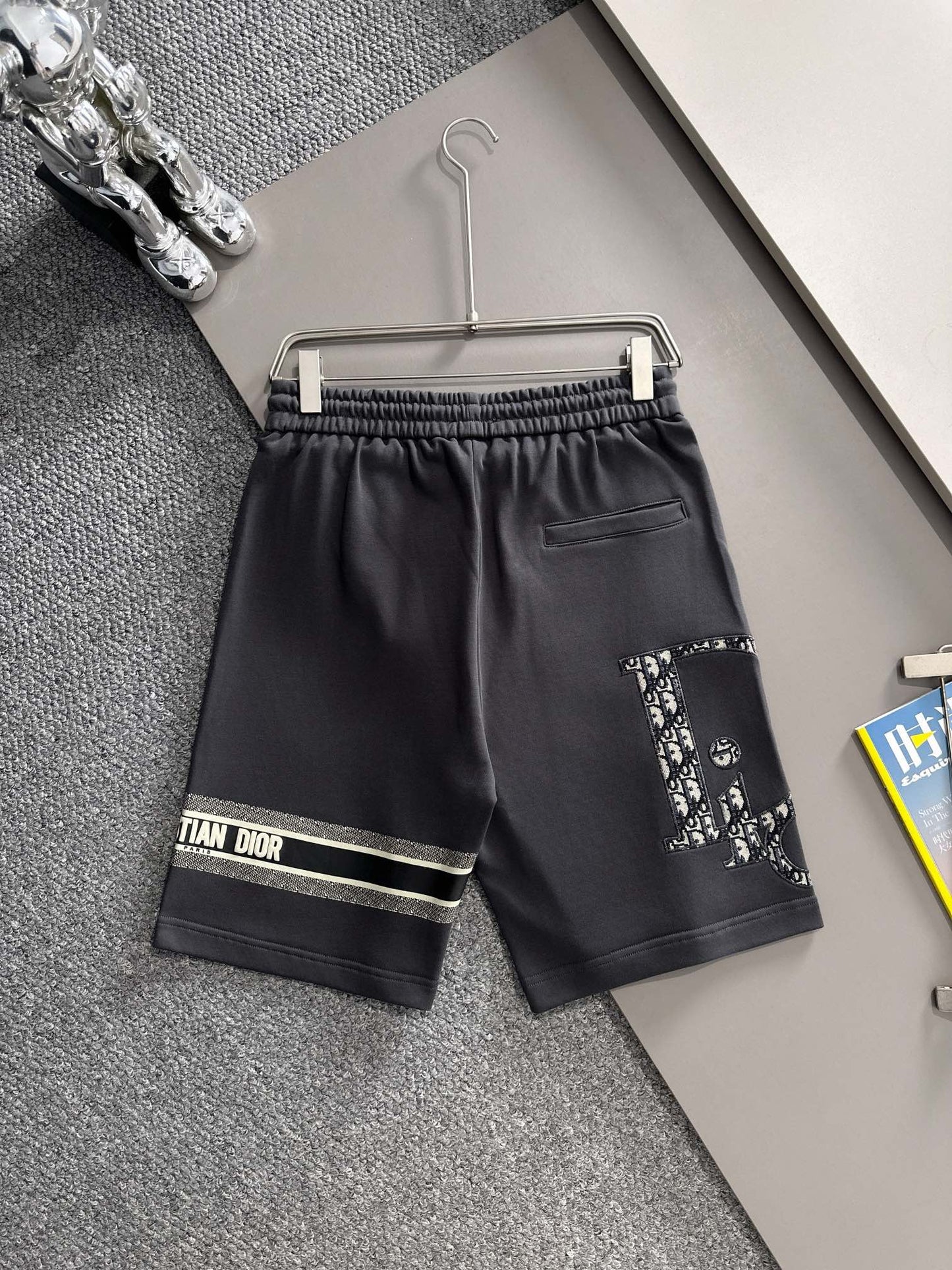 250617 New high-quality washed embroidered knitted shorts