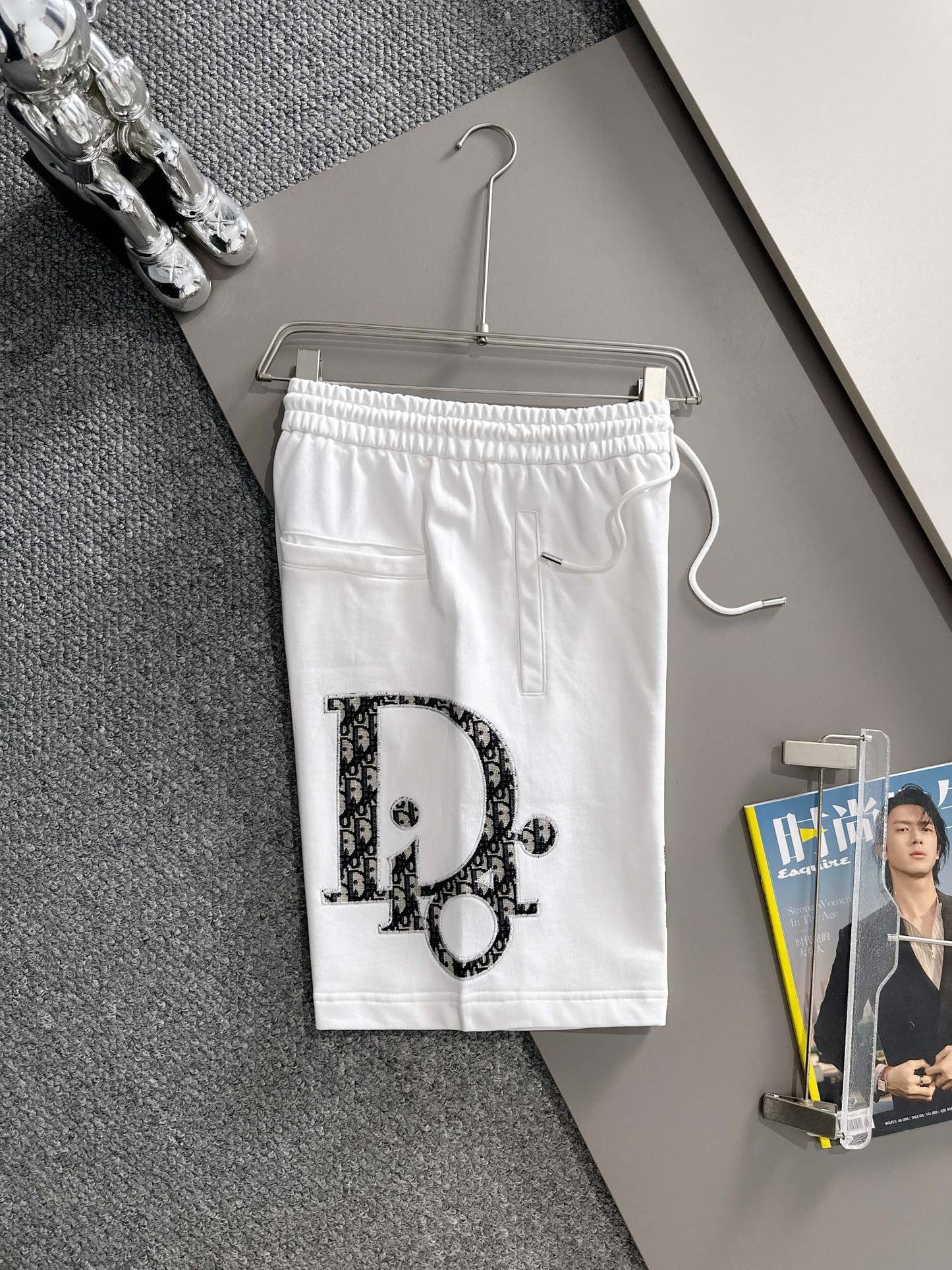 250617 New high-quality washed embroidered knitted shorts