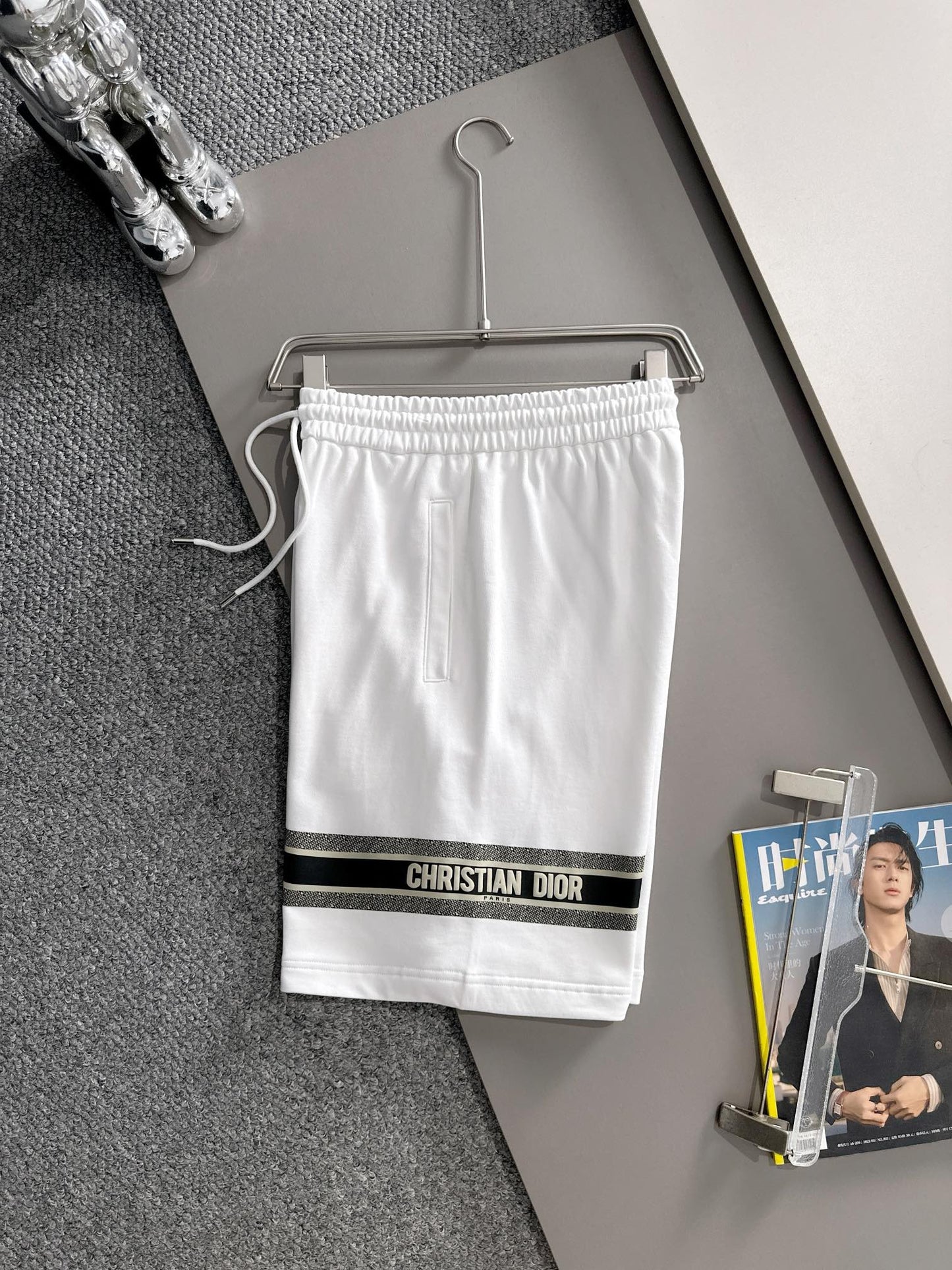 250617 New high-quality washed embroidered knitted shorts