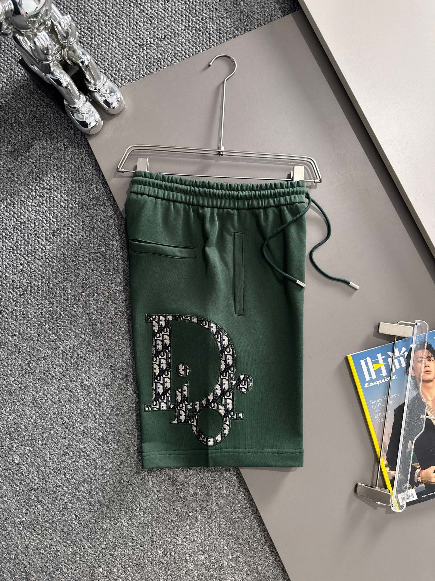 250617 New high-quality washed embroidered knitted shorts