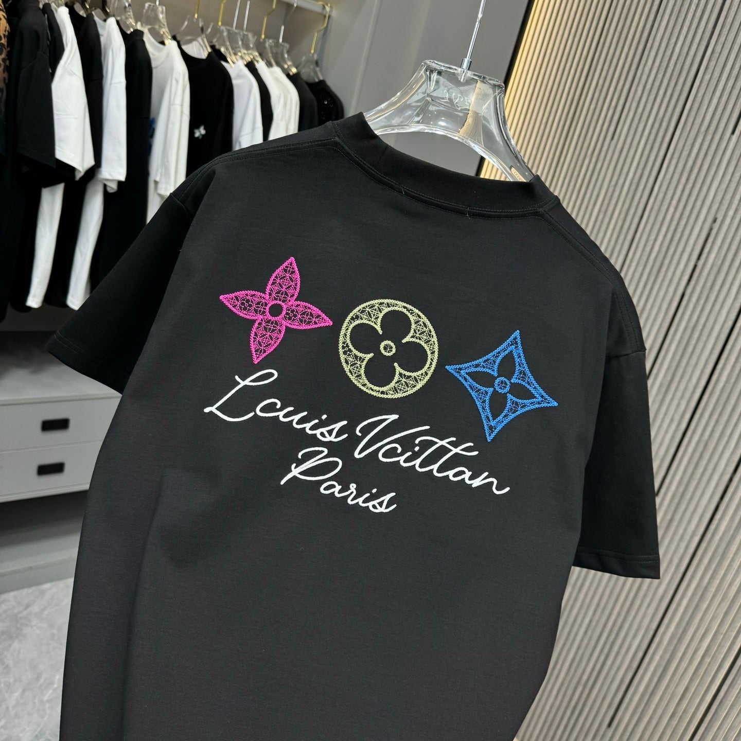 250617 New high-quality washed embroidered T-shirt