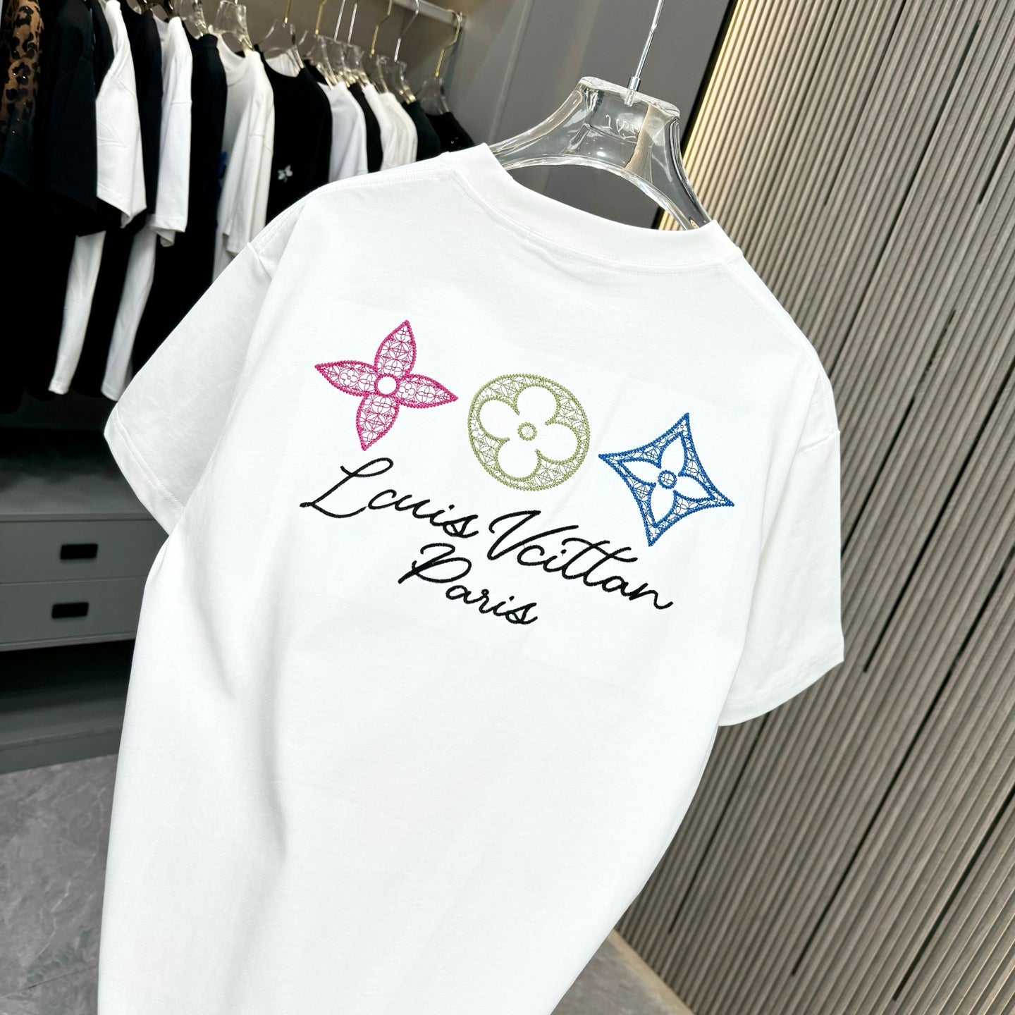 250617 New high-quality washed embroidered T-shirt