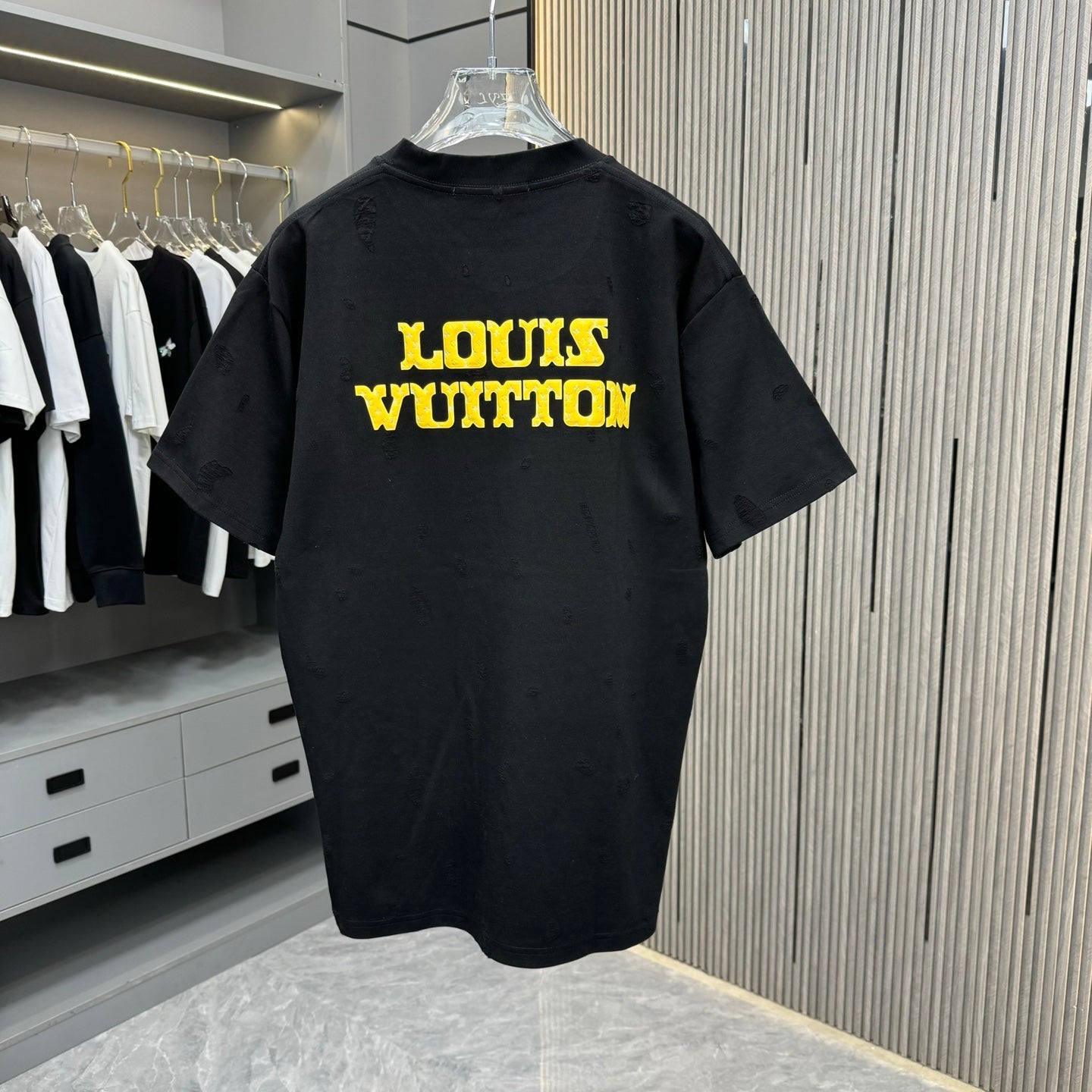 250617 New high-quality distressed printed T-shirt