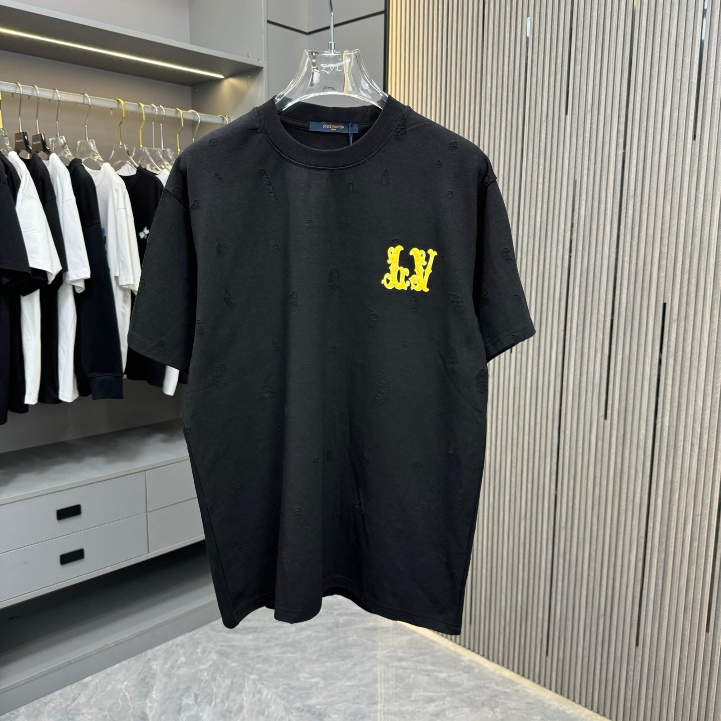 250617 New high-quality distressed printed T-shirt