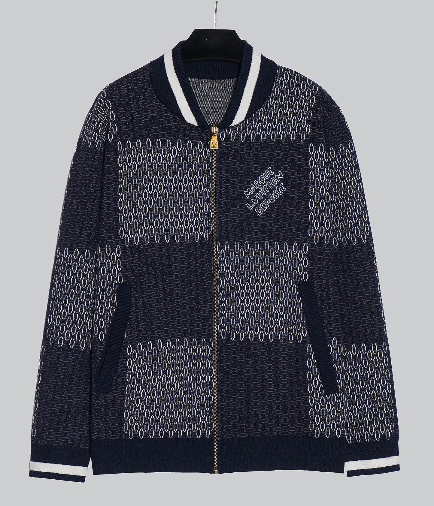 250617 New lightweight jacquard knitted baseball jacket