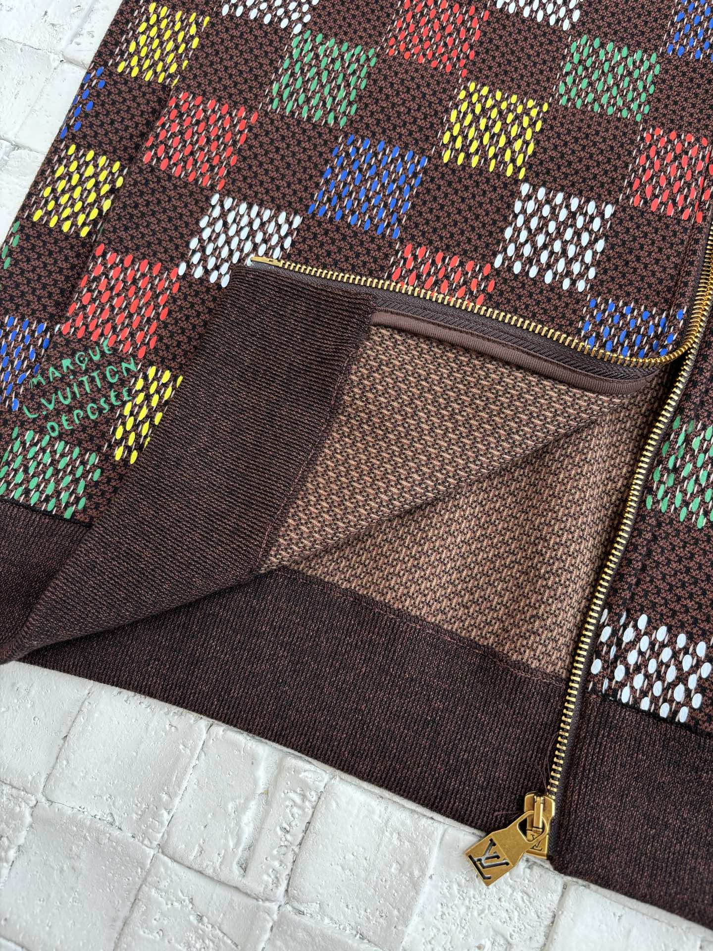 250624 A new high-quality colored checkered embossed jacquard knitted suit jacket