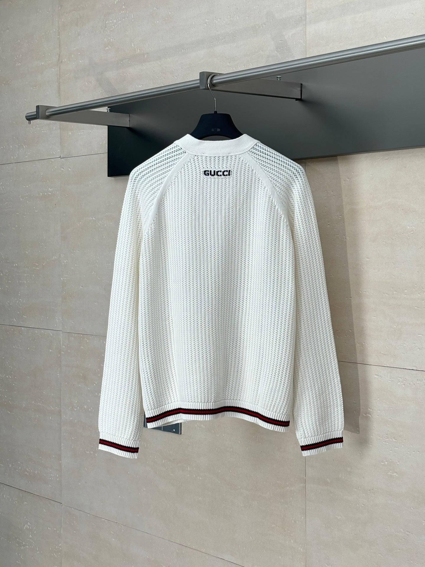 250624 New high-quality woven ribbon hollowed-out knitted cardigan