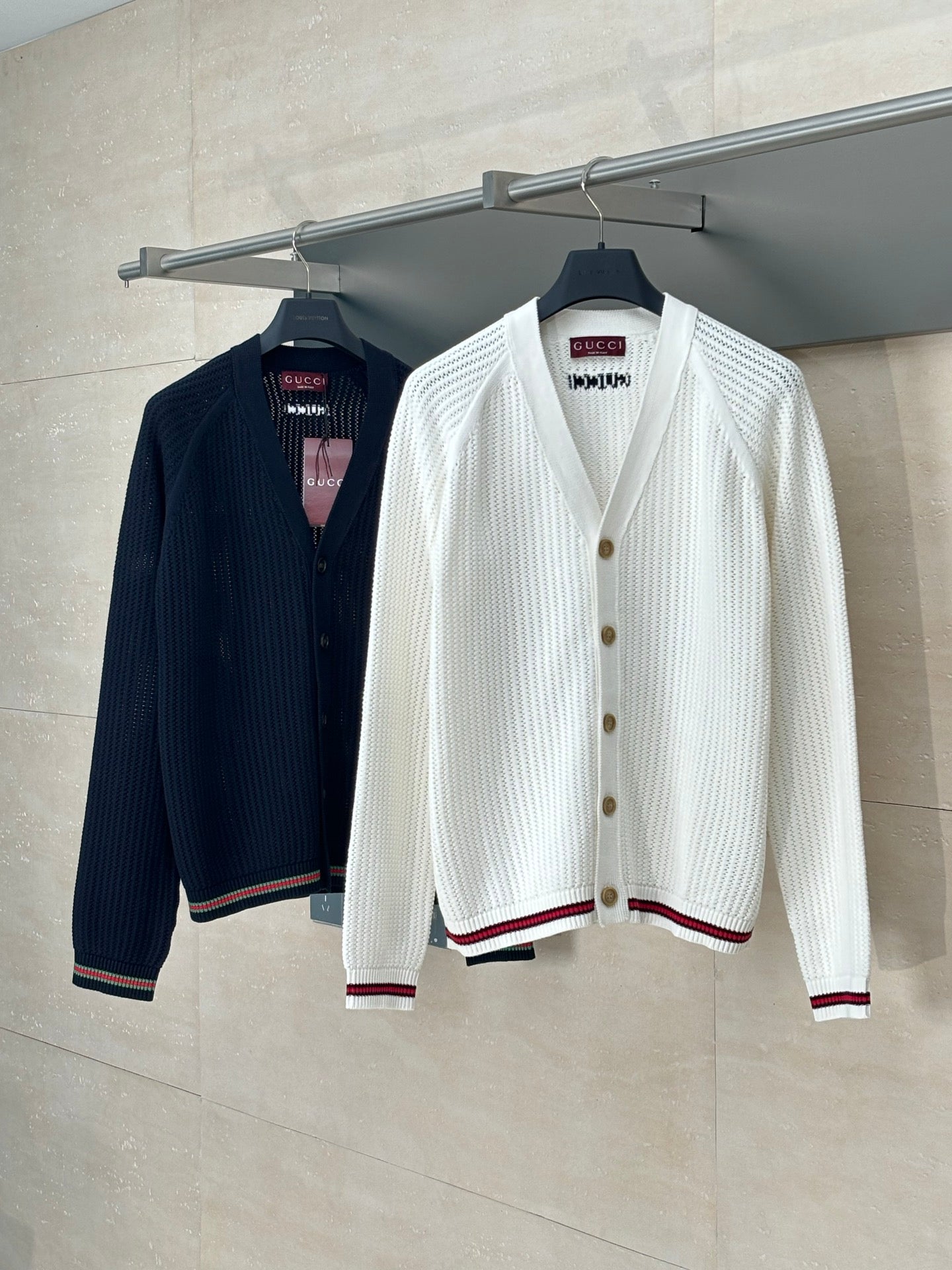 250624 New high-quality woven ribbon hollowed-out knitted cardigan