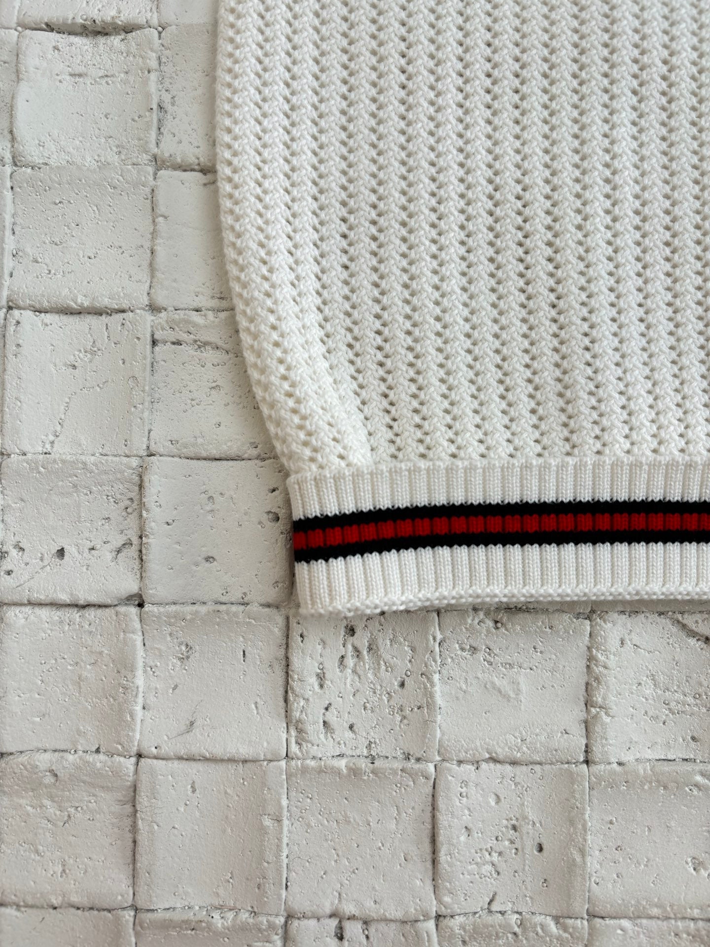 250624 New high-quality woven ribbon hollowed-out knitted cardigan