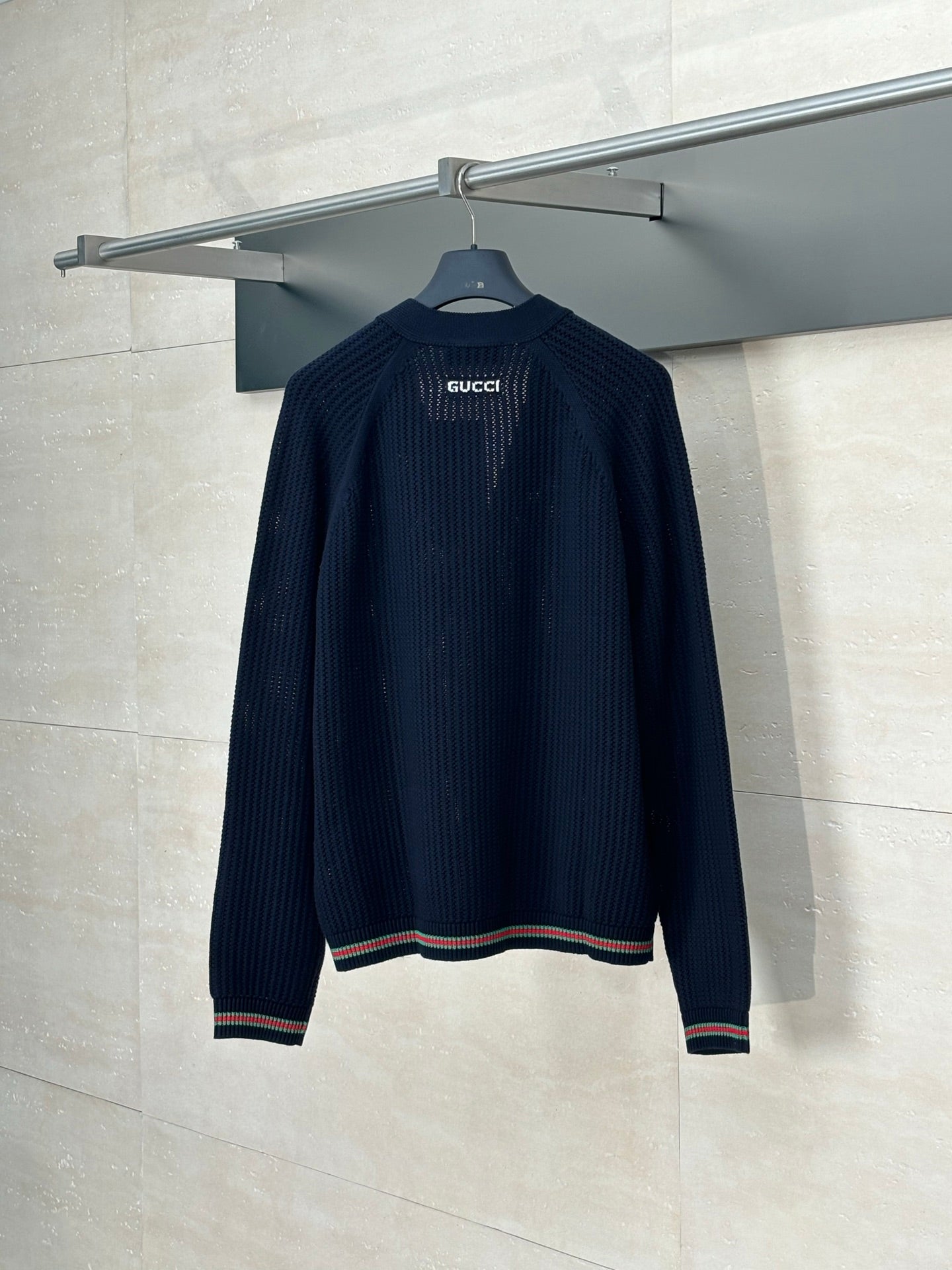 250624 New high-quality woven ribbon hollowed-out knitted cardigan