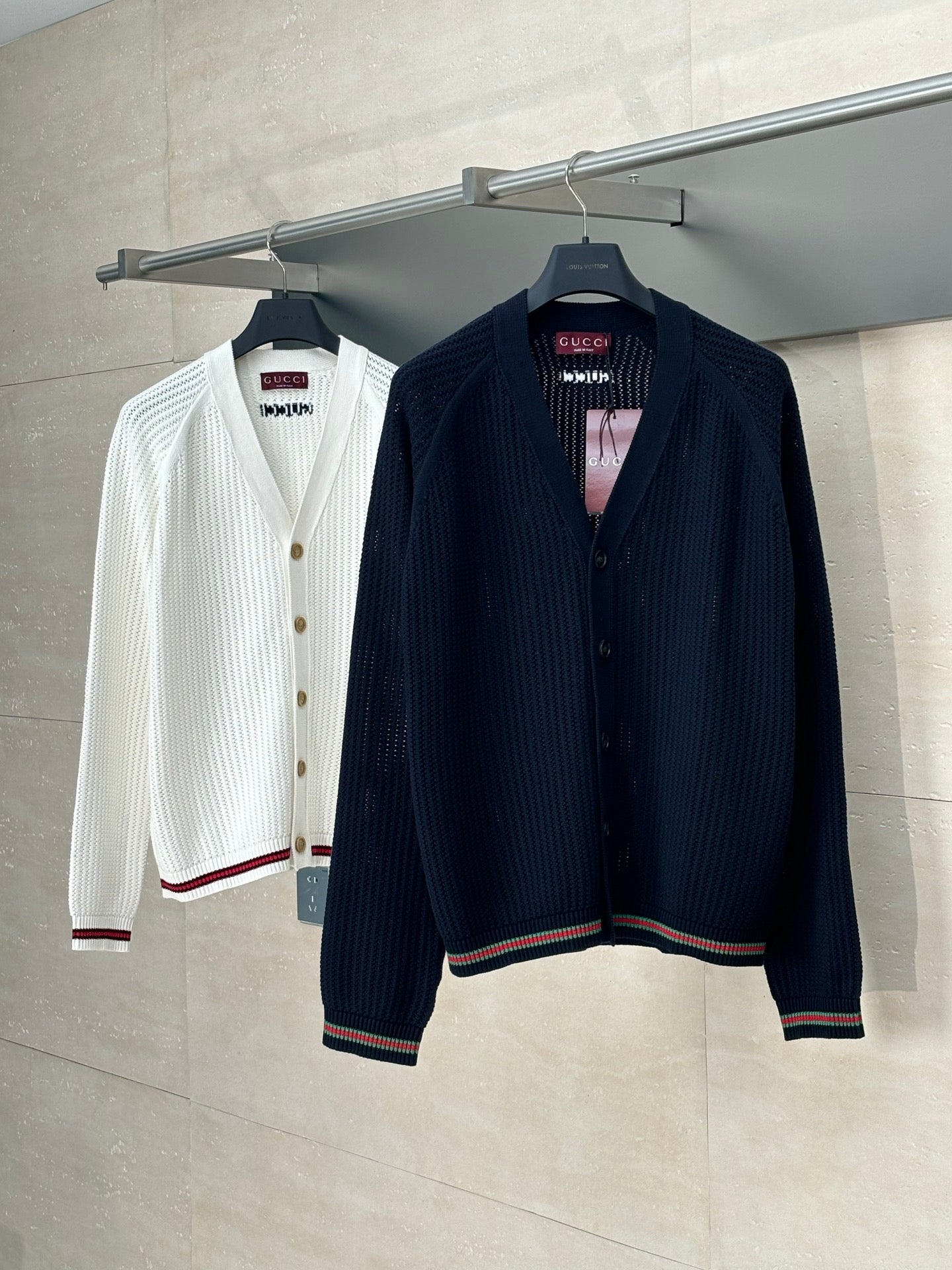 250624 New high-quality woven ribbon hollowed-out knitted cardigan