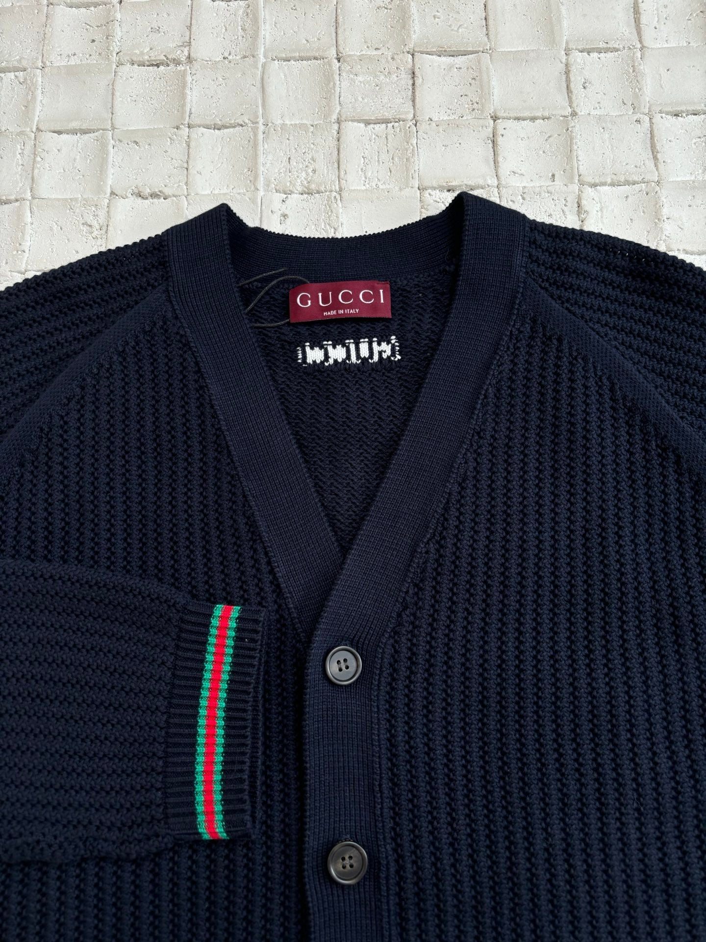 250624 New high-quality woven ribbon hollowed-out knitted cardigan