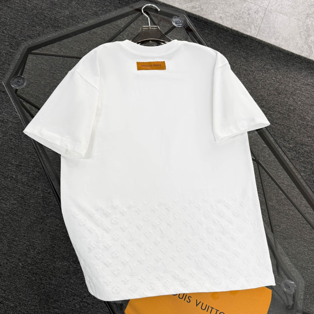 250624 New high-quality lower half printed T-shirt