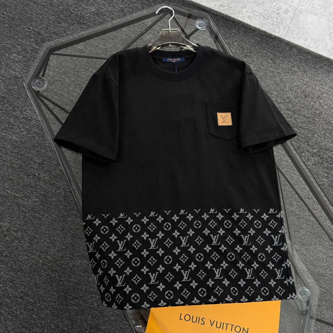 250624 New high-quality lower half printed T-shirt