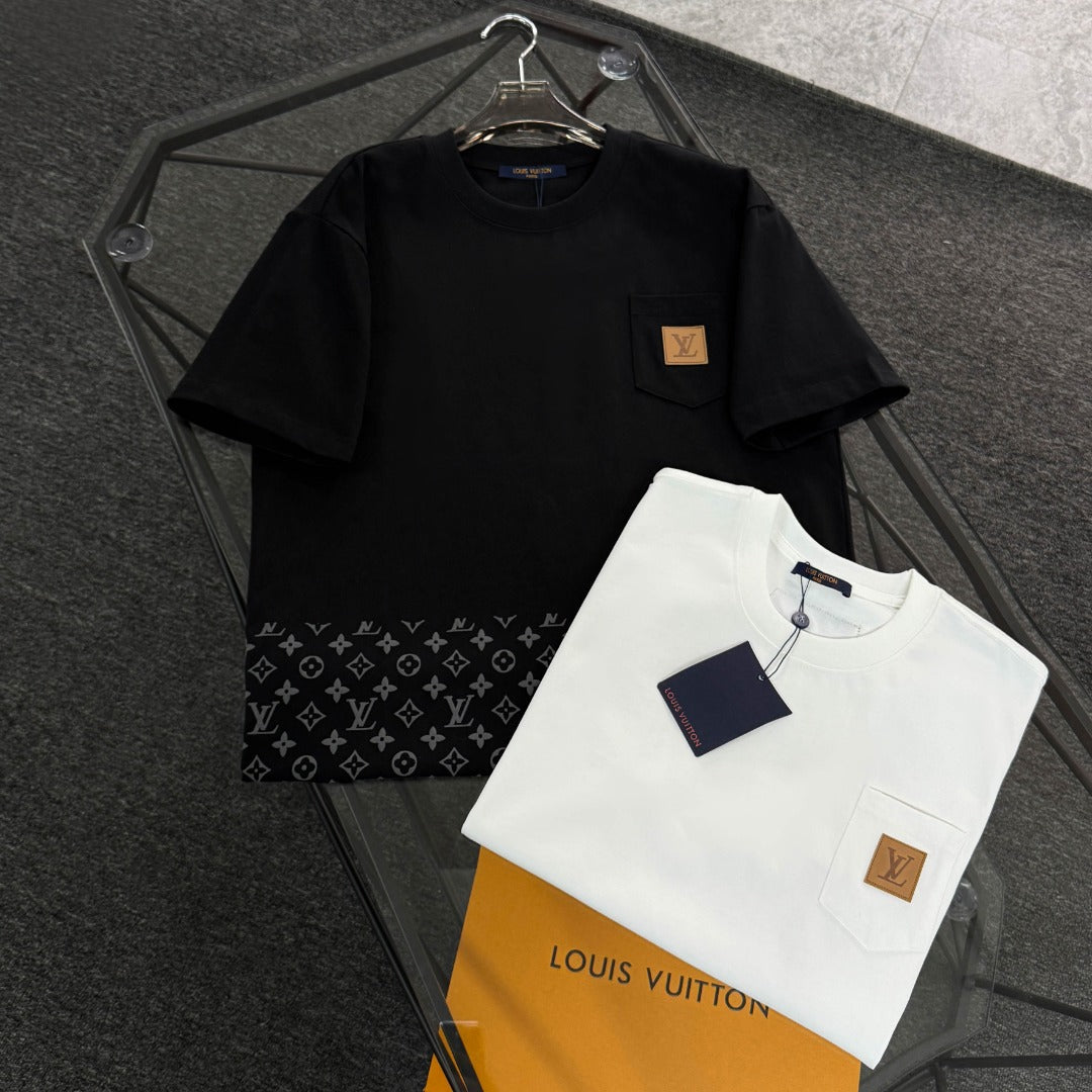 250624 New high-quality lower half printed T-shirt