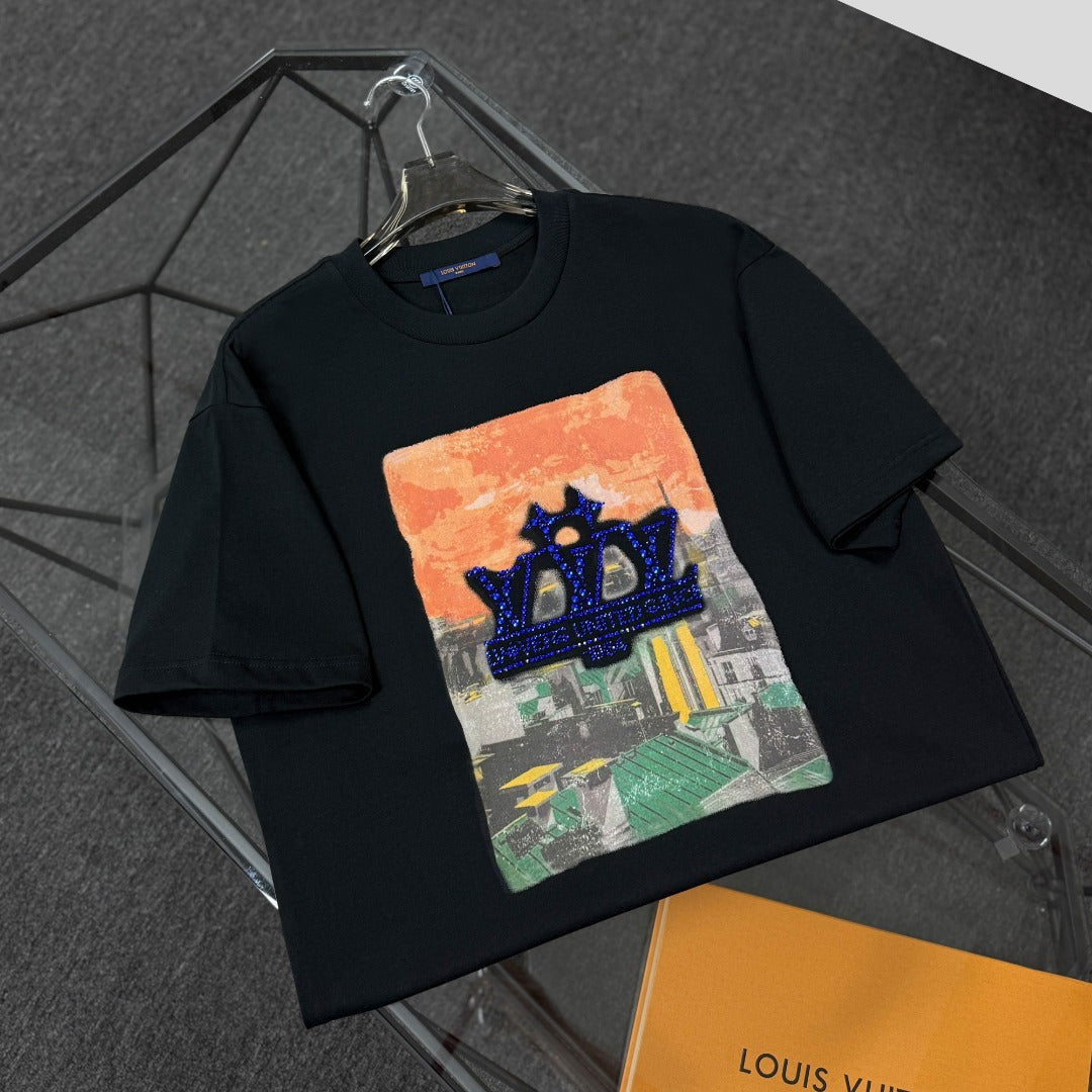 250624 New high-quality, distinctive and representative printed pattern T-shirt