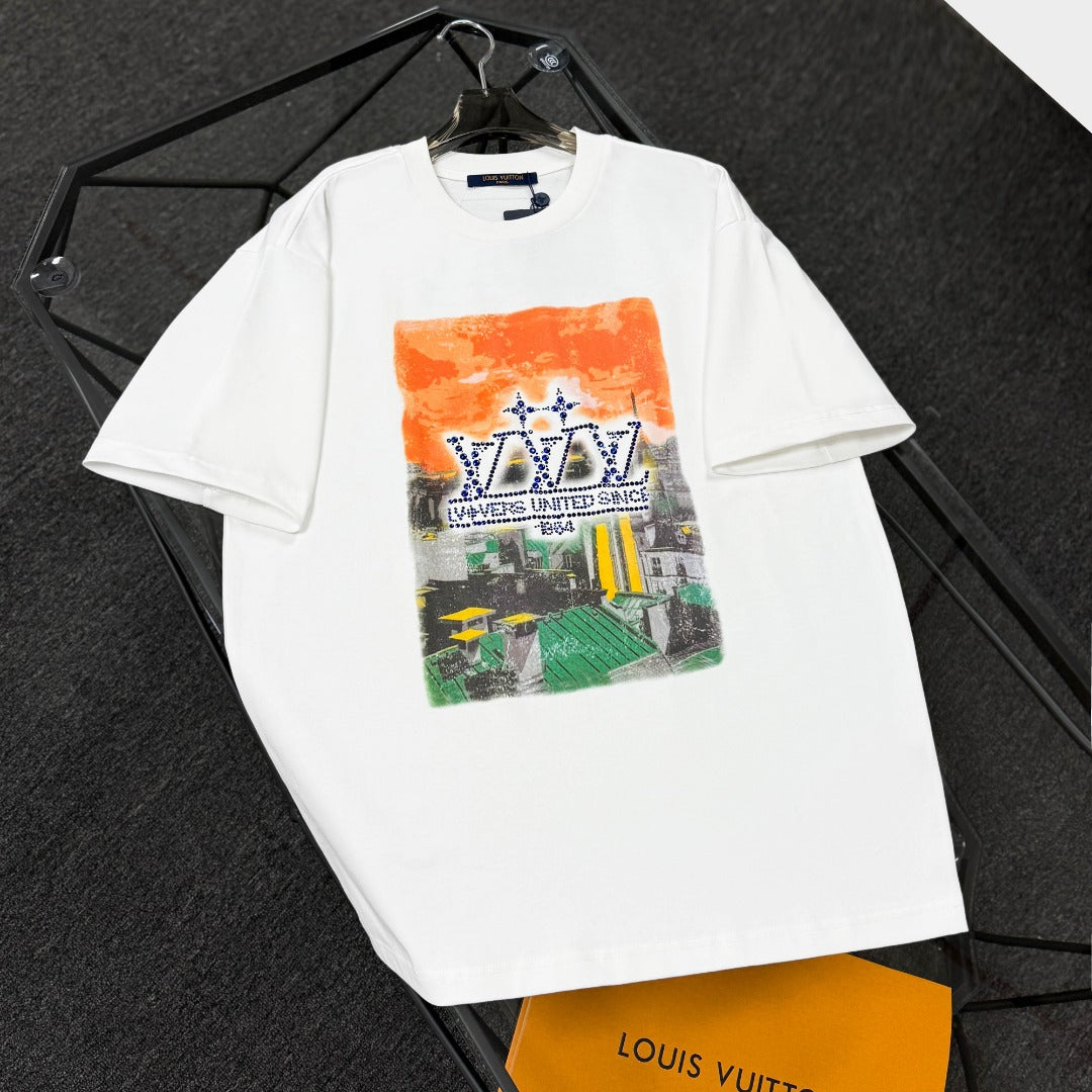 250624 New high-quality, distinctive and representative printed pattern T-shirt