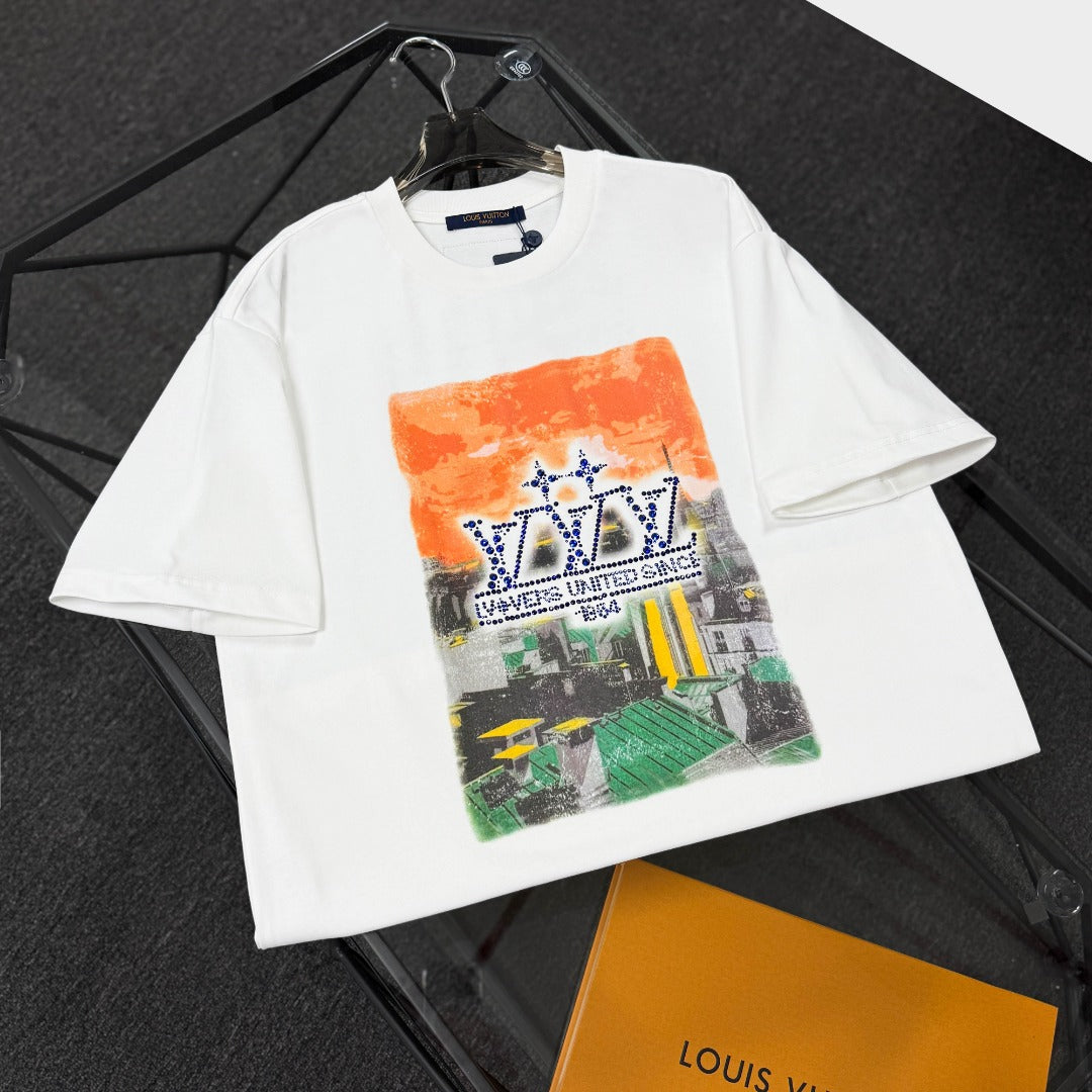 250624 New high-quality, distinctive and representative printed pattern T-shirt