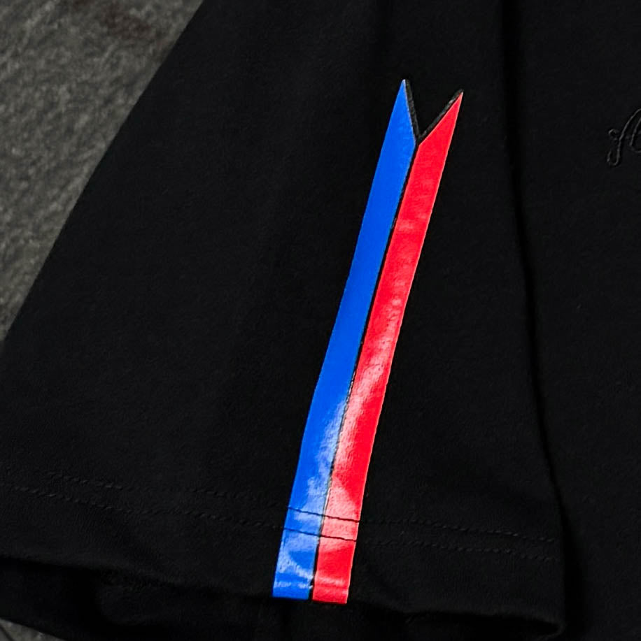 250624 New high-quality, simple cuff patchwork T-shirt