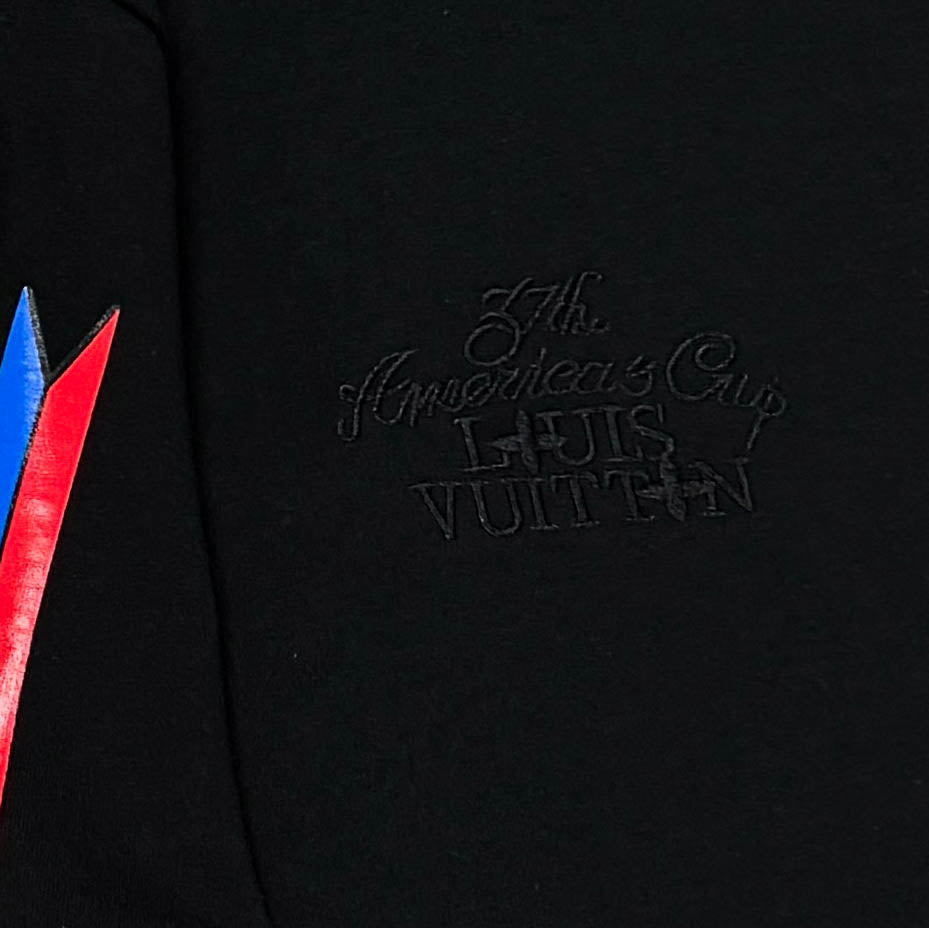 250624 New high-quality, simple cuff patchwork T-shirt