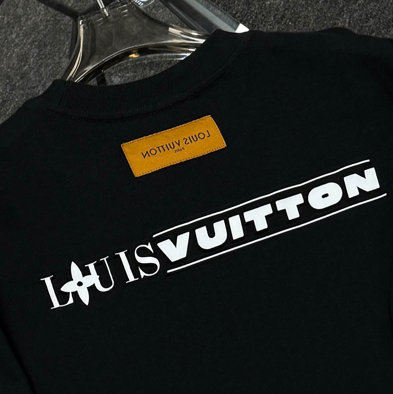 250624 New high-quality, simple cuff patchwork T-shirt