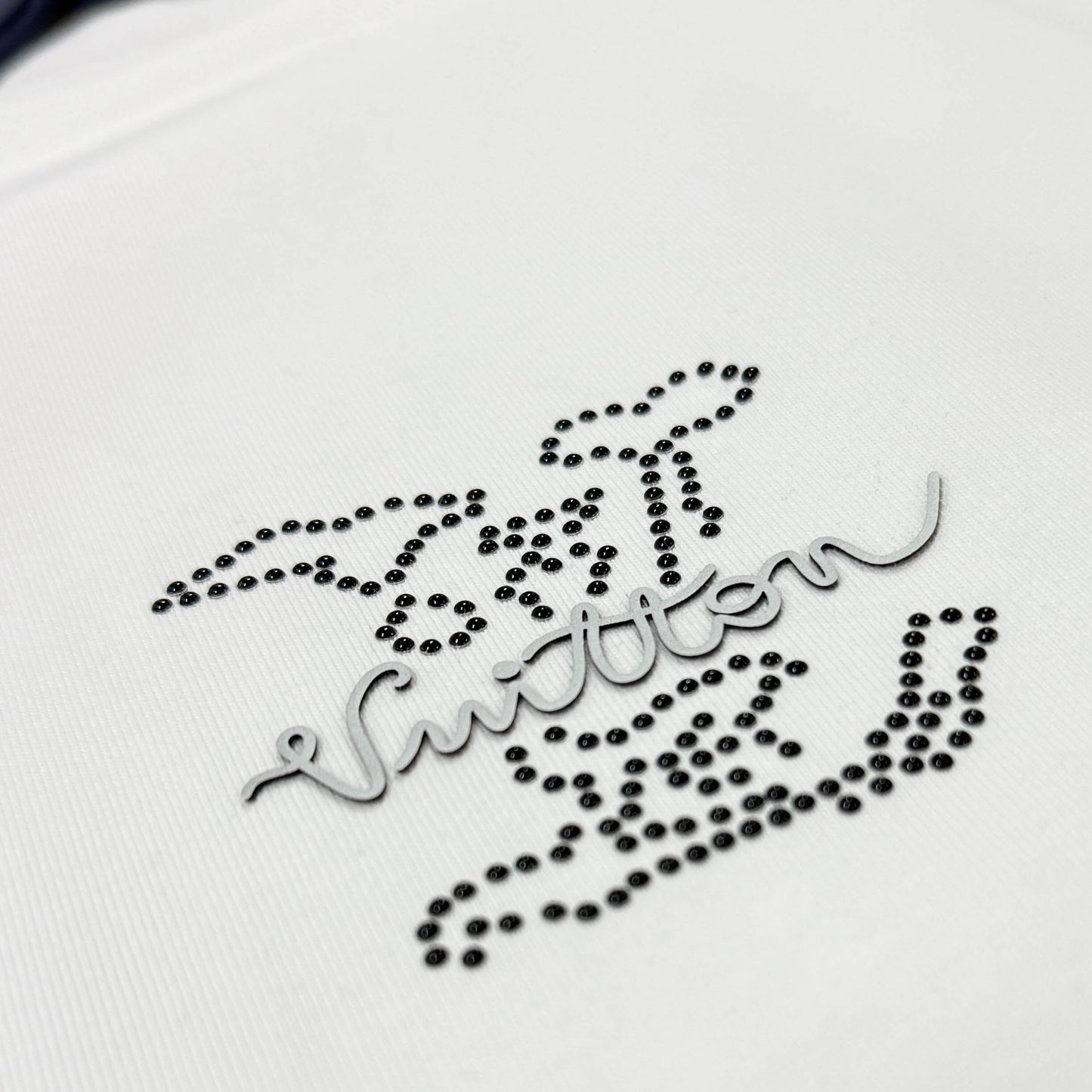 250624 New high-quality beaded embroidery T-shirt