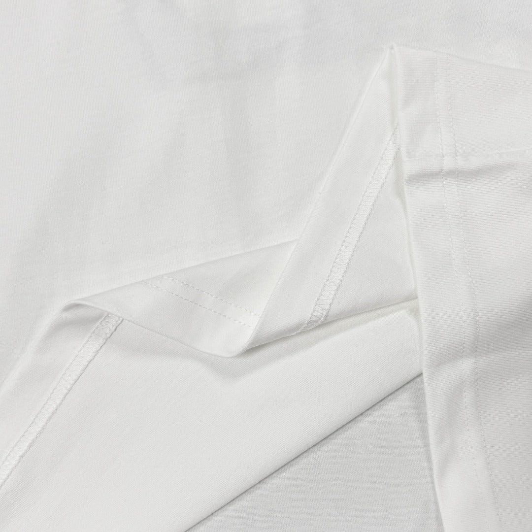 250624 New high-quality beaded embroidery T-shirt
