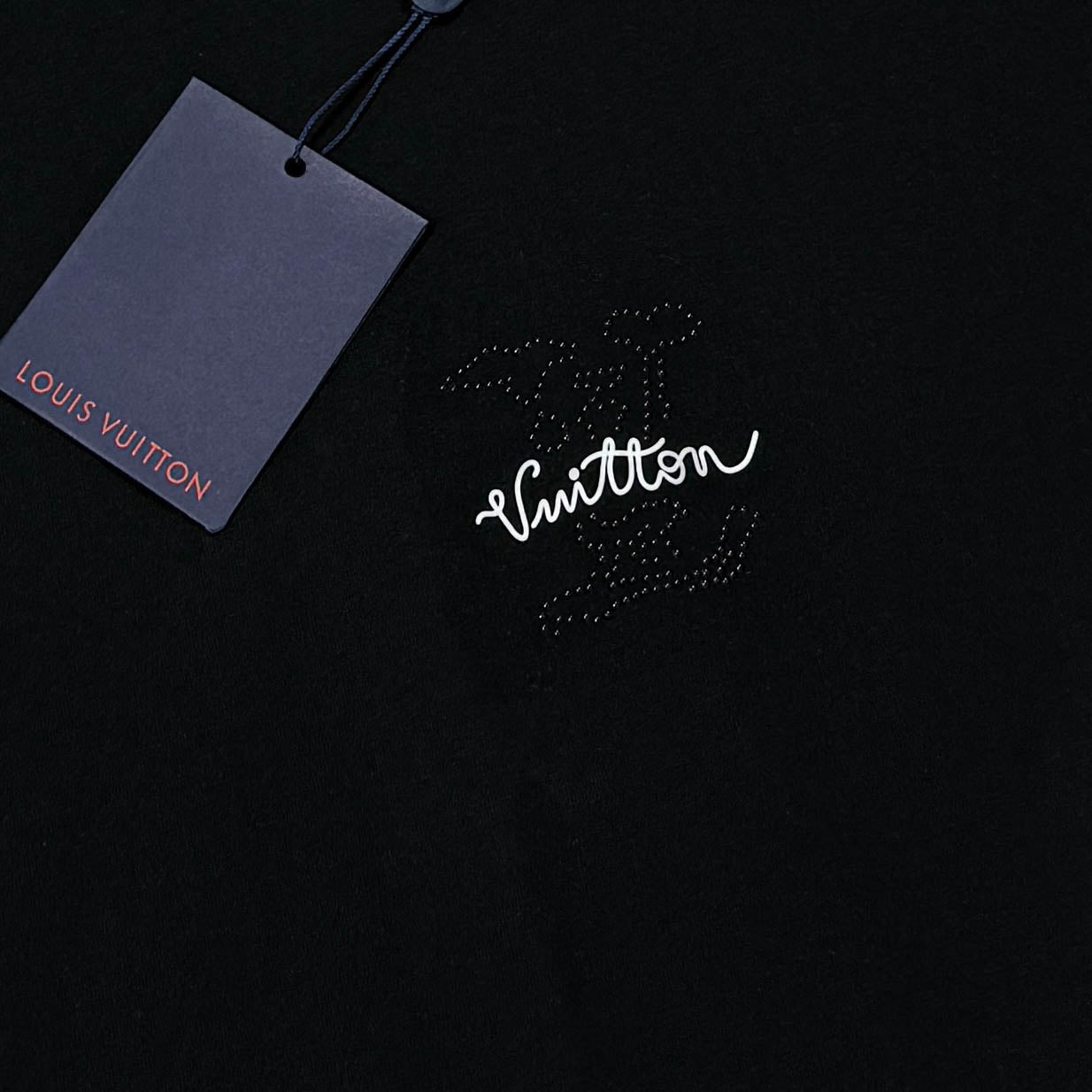 250624 New high-quality beaded embroidery T-shirt