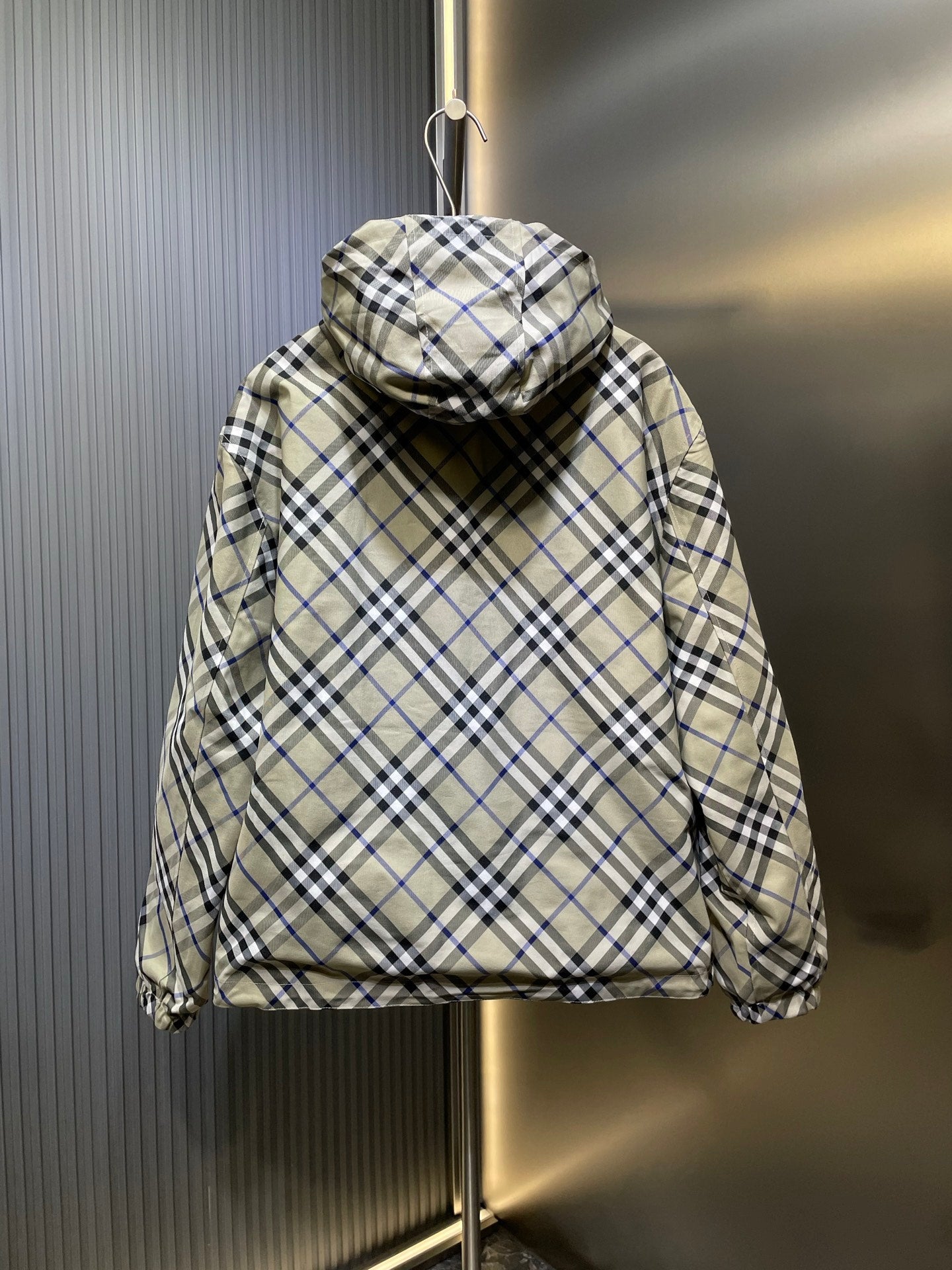 250722 A new top-of-the-line double-sided checkered long-sleeved hooded jacket