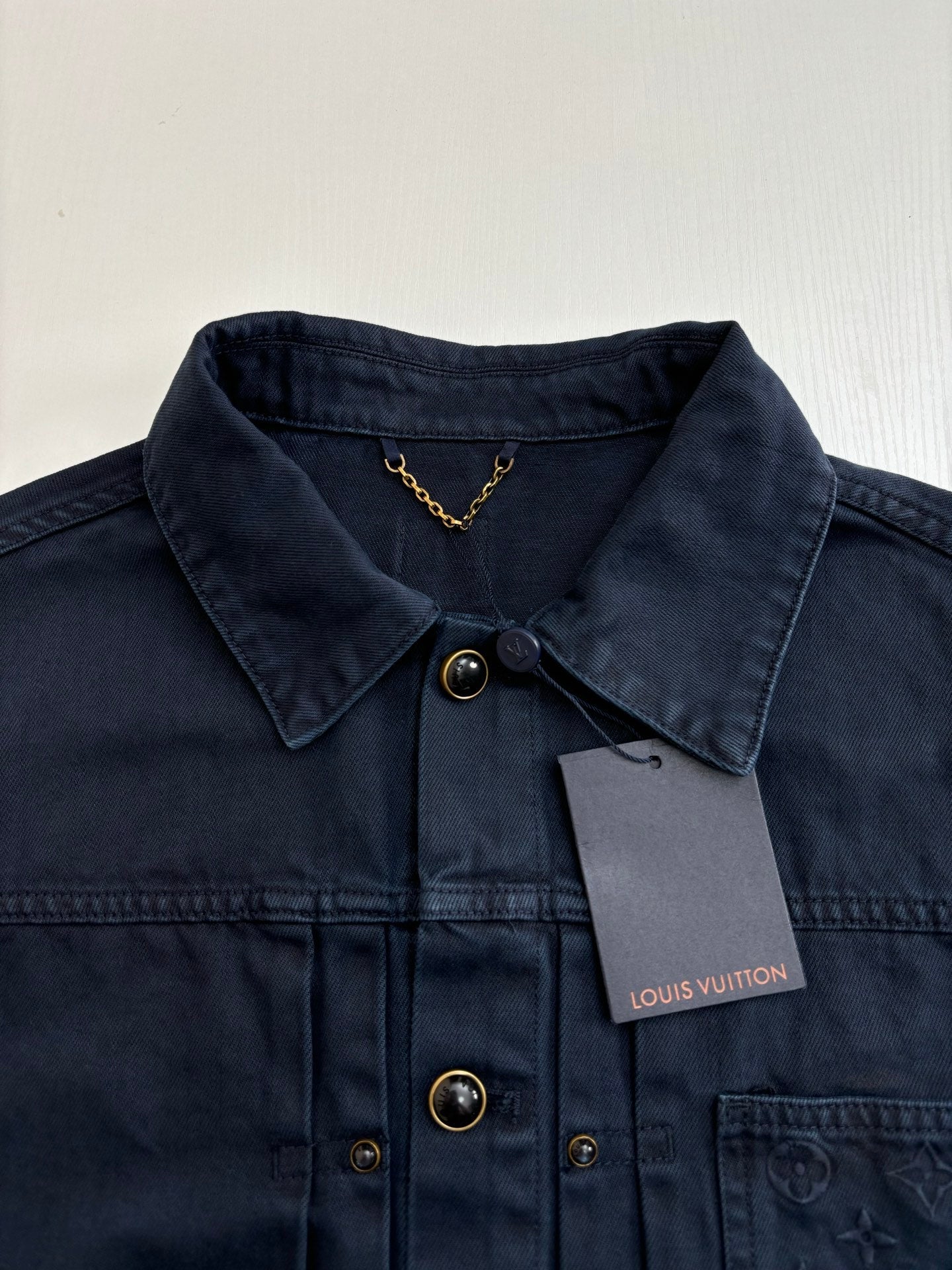 250722 A new high-quality pocket embroidered jacquard denim jacket