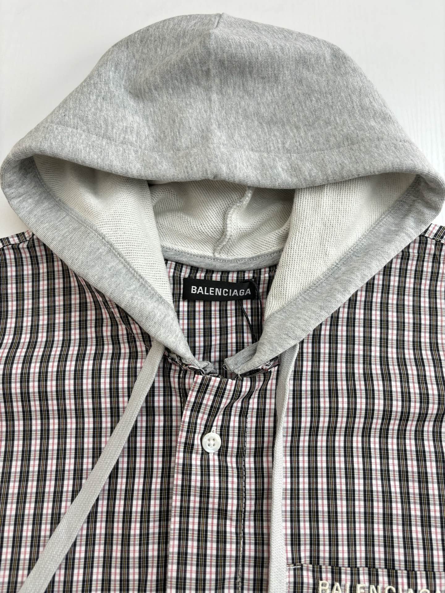 250722 New top-quality patchwork checkered hooded jacket