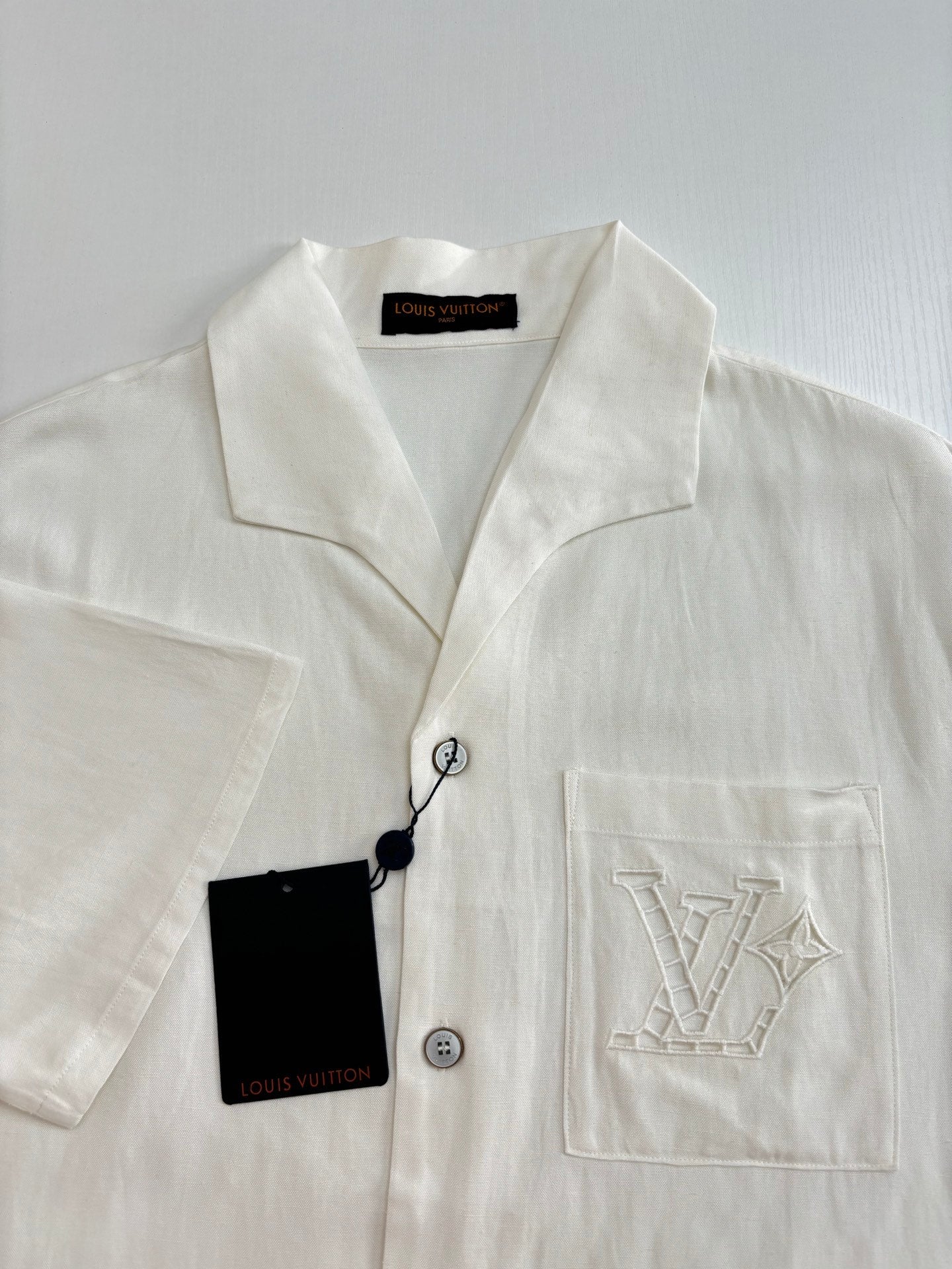 250722 New high-quality cotton and linen embroidered short-sleeved shirts