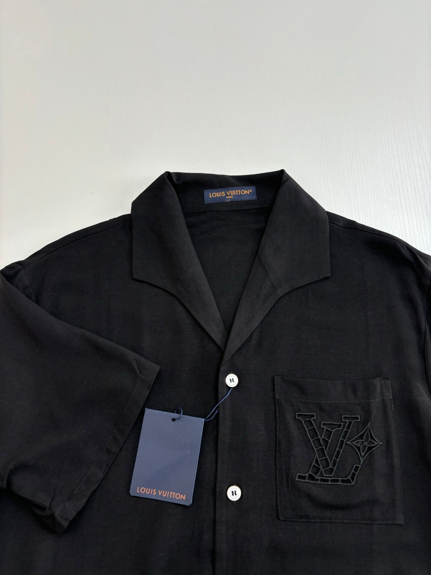 250722 New high-quality cotton and linen embroidered short-sleeved shirts