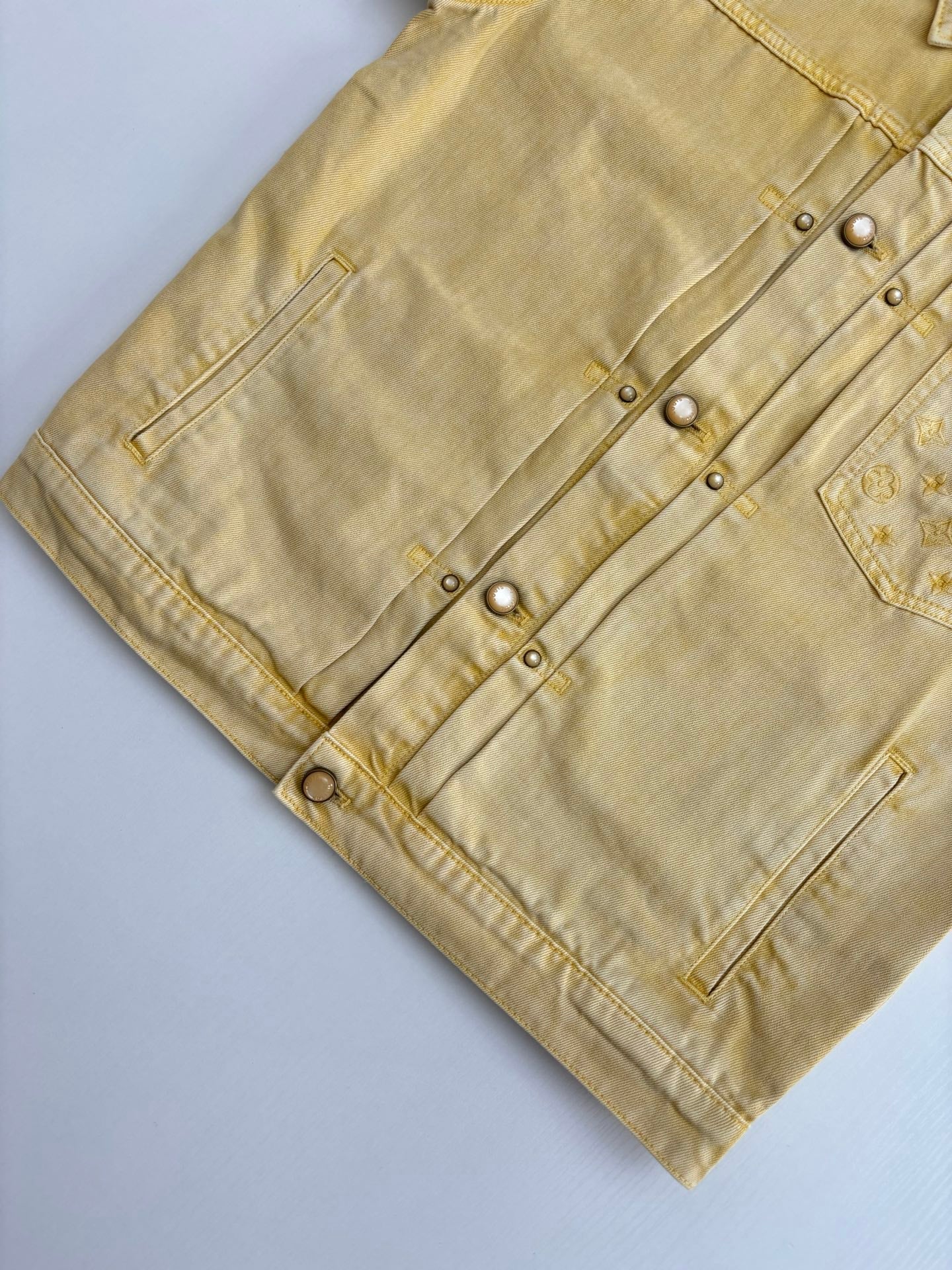 250722 A new high-quality pocket embroidered jacquard denim jacket