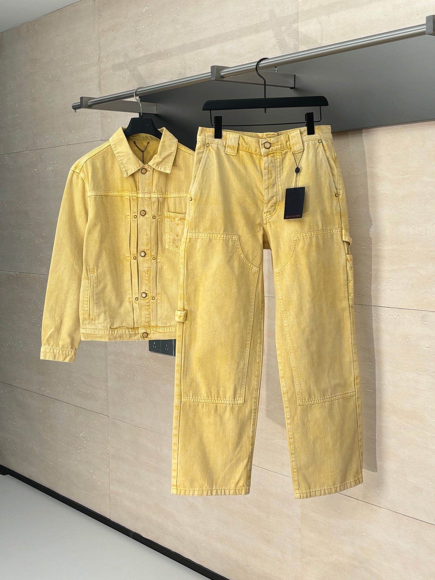 250722 New high-quality dyed denim logging pants