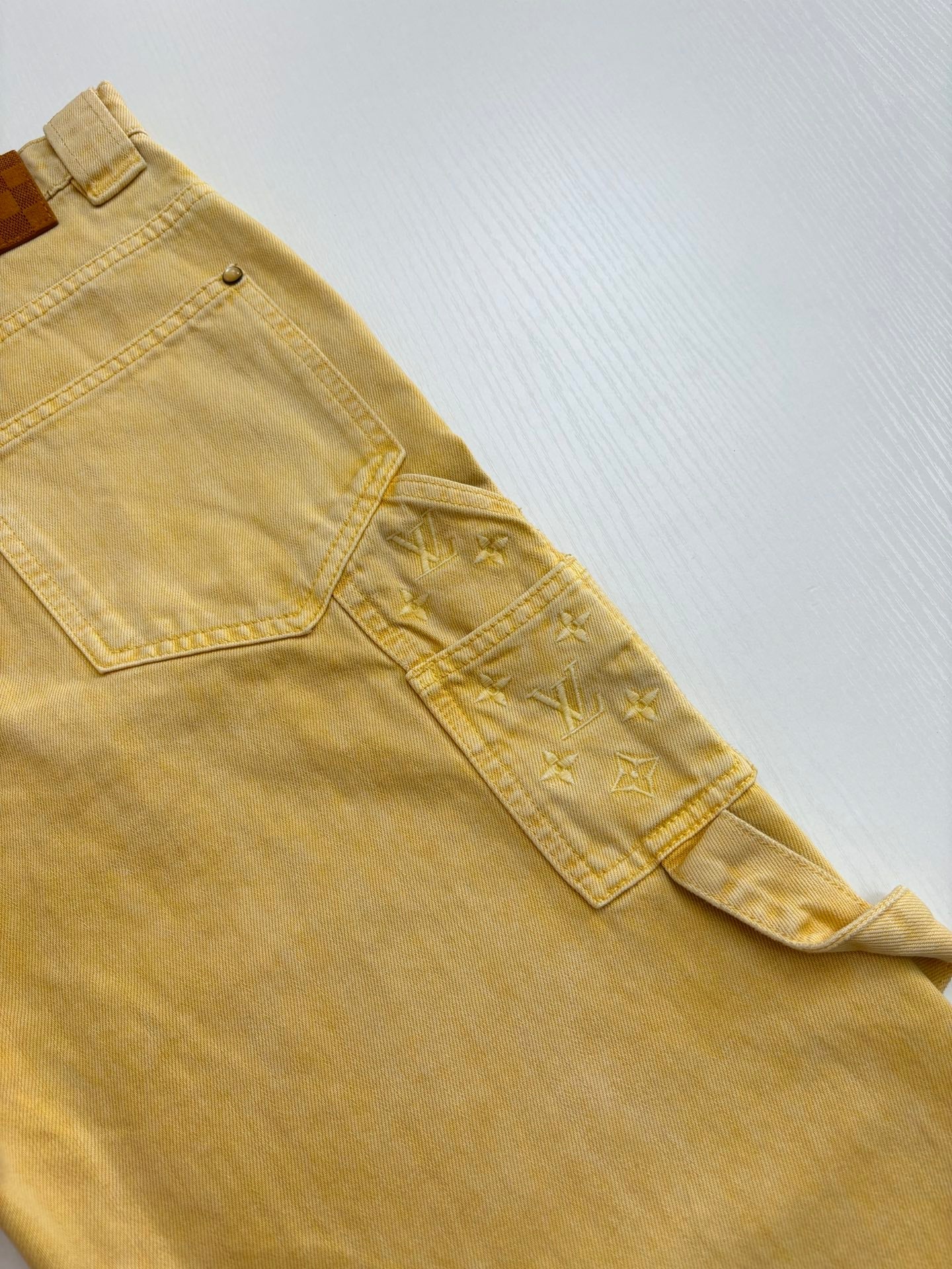 250722 New high-quality dyed denim logging pants