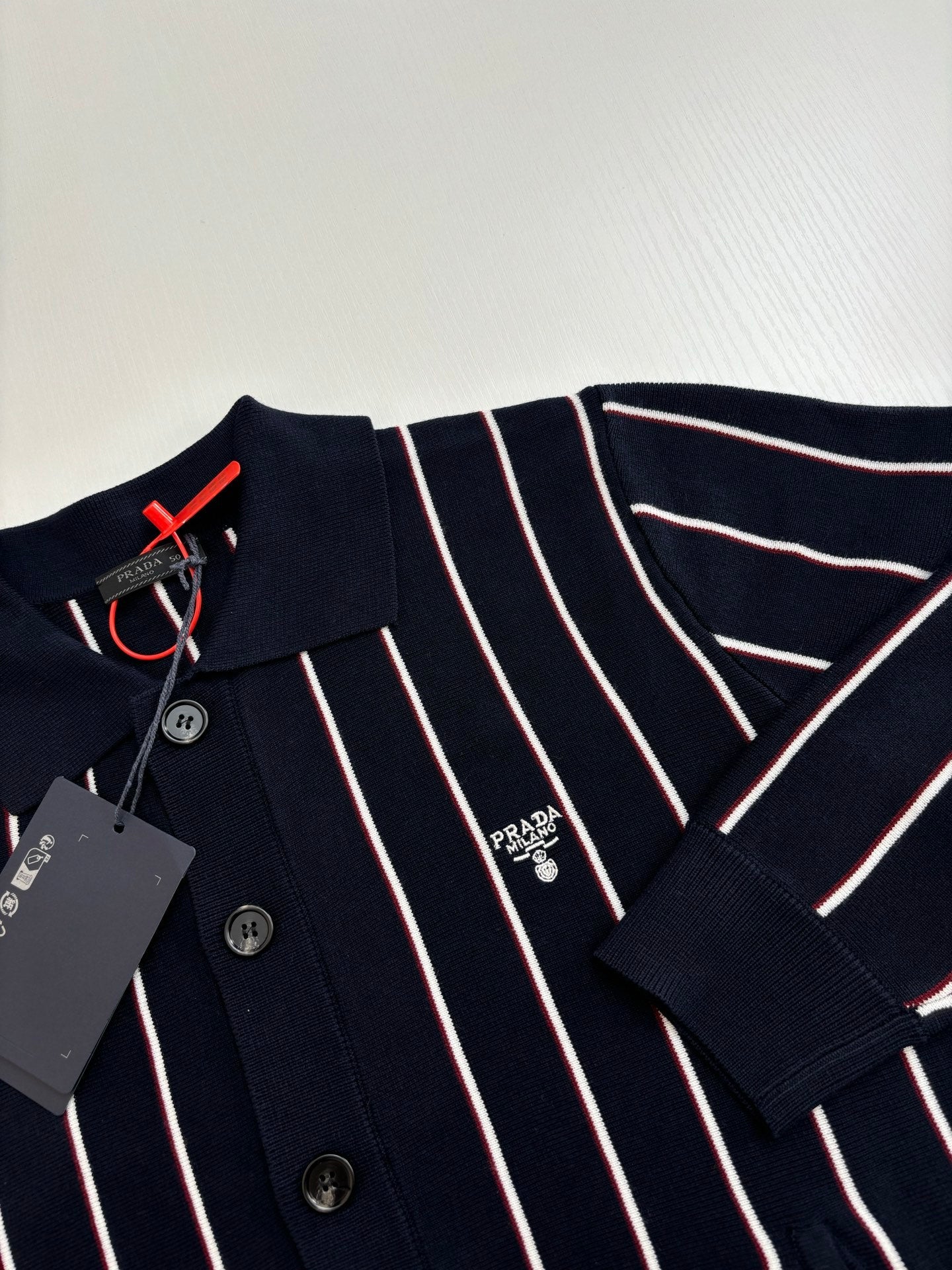 250722 New high-quality striped embroidered sweater