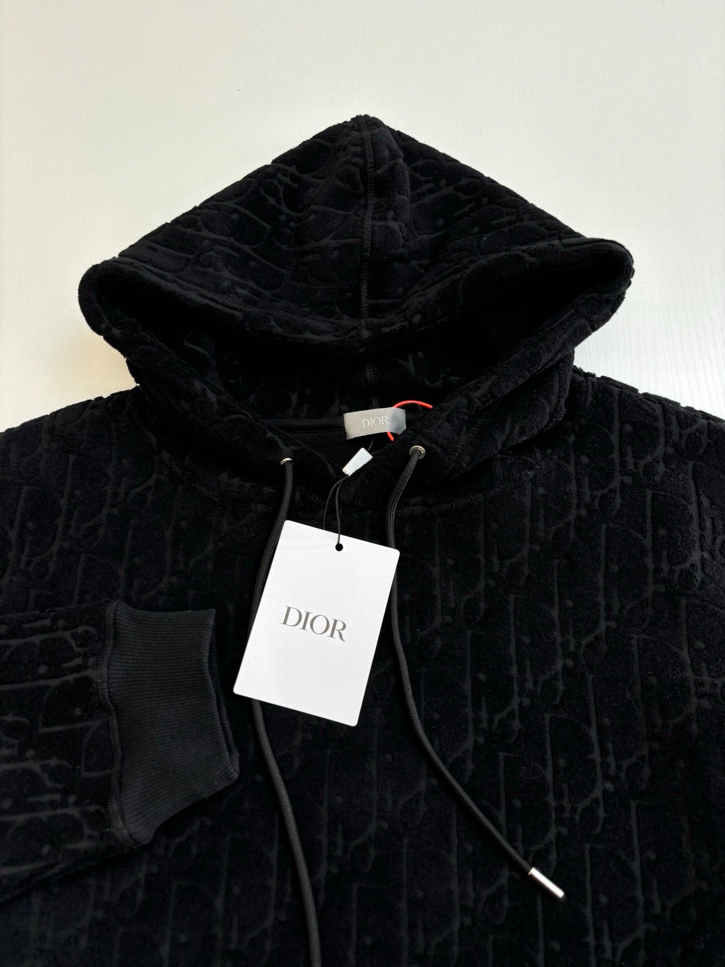 250722 New high-quality, fully printed jacquard letter towel cotton hooded sweatshirt