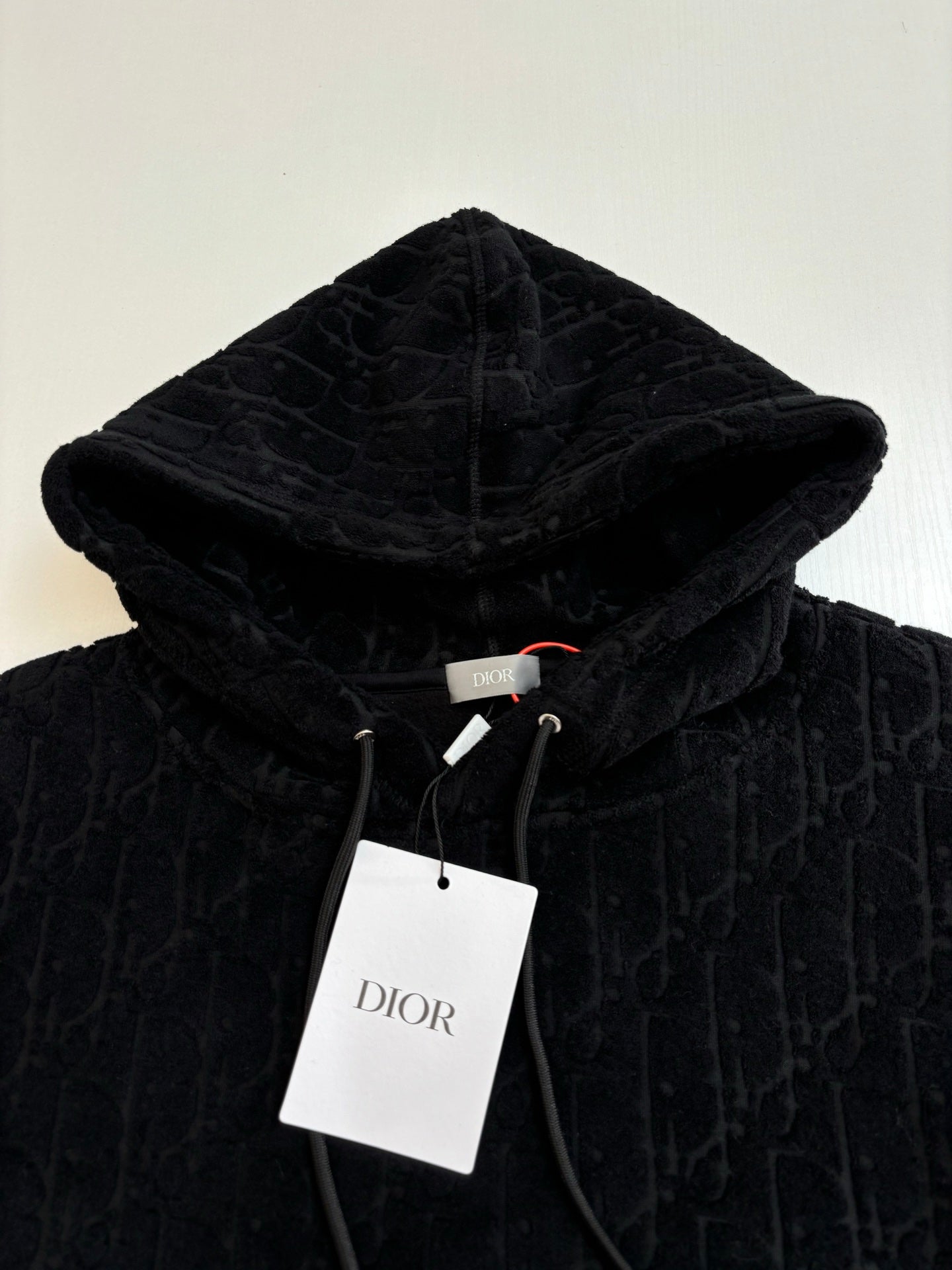 250722 New high-quality, fully printed jacquard letter towel cotton hooded sweatshirt