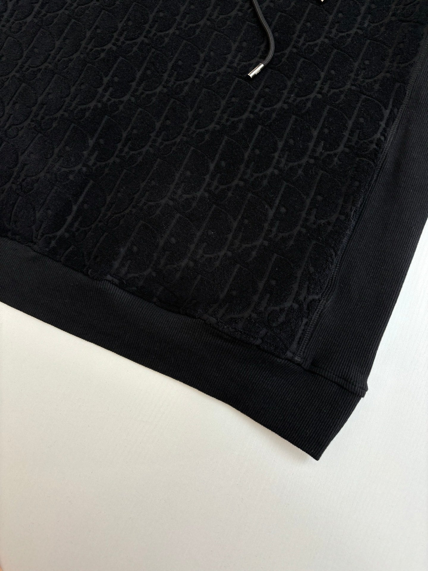 250722 New high-quality, fully printed jacquard letter towel cotton hooded sweatshirt