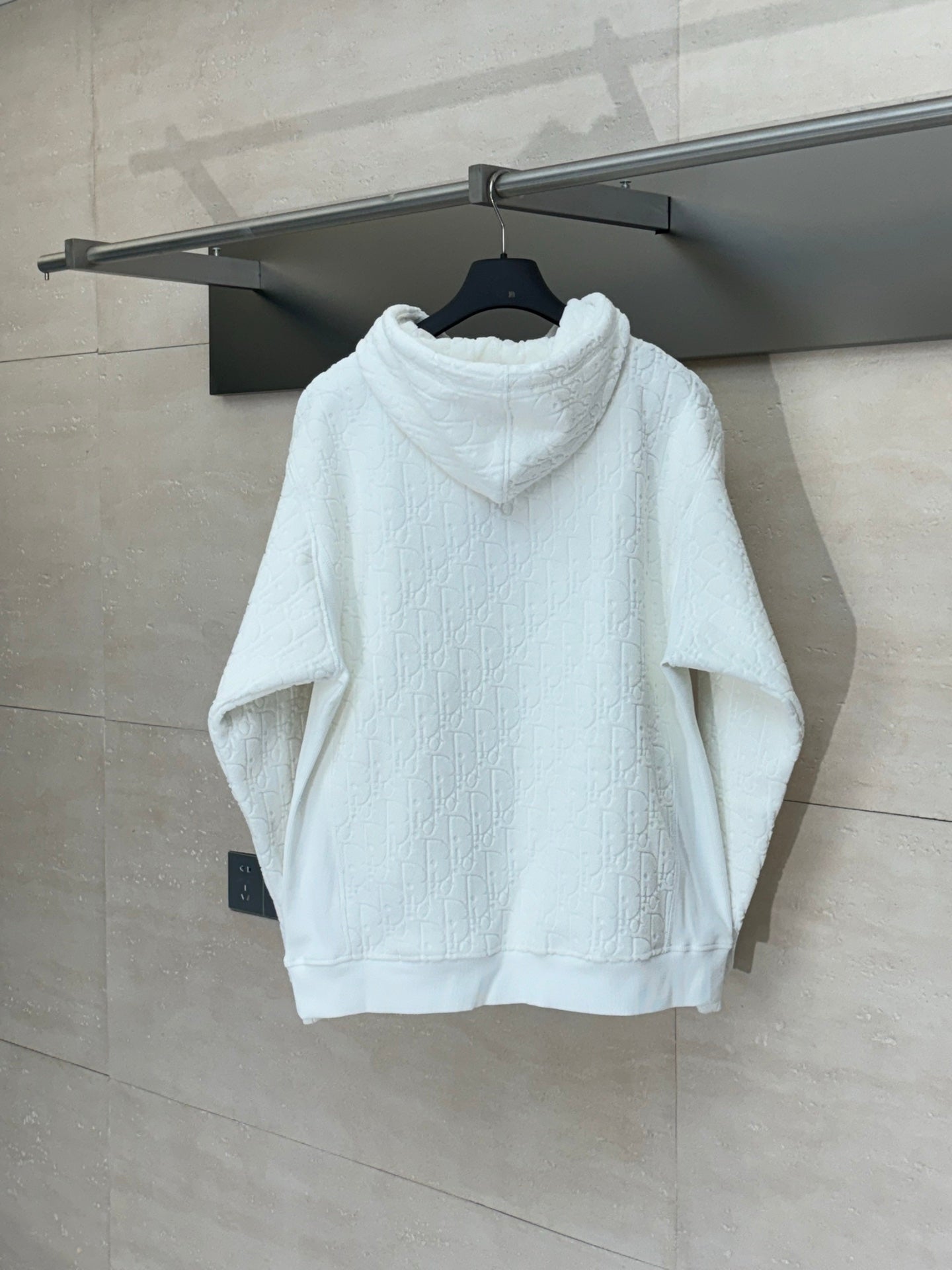 250722 New high-quality, fully printed jacquard letter towel cotton hooded sweatshirt