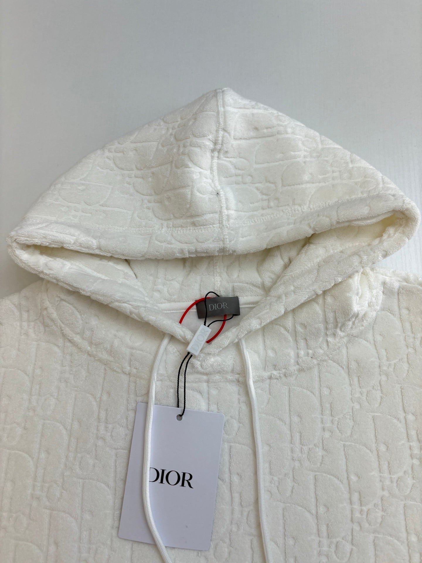 250722 New high-quality, fully printed jacquard letter towel cotton hooded sweatshirt