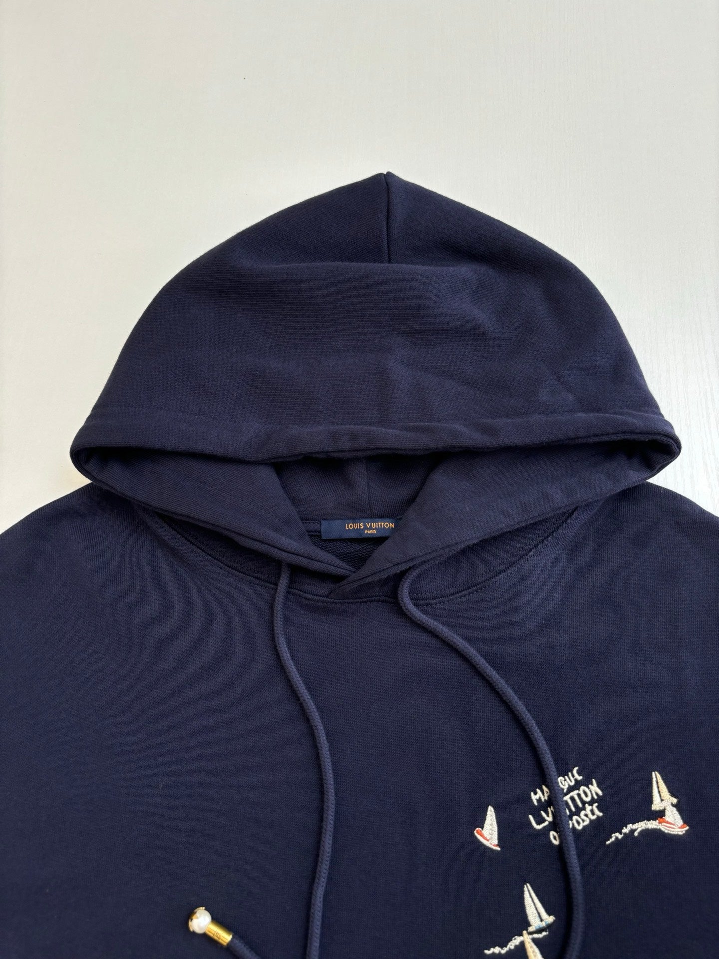 250722 New high-quality embroidered sailboat letter hooded style