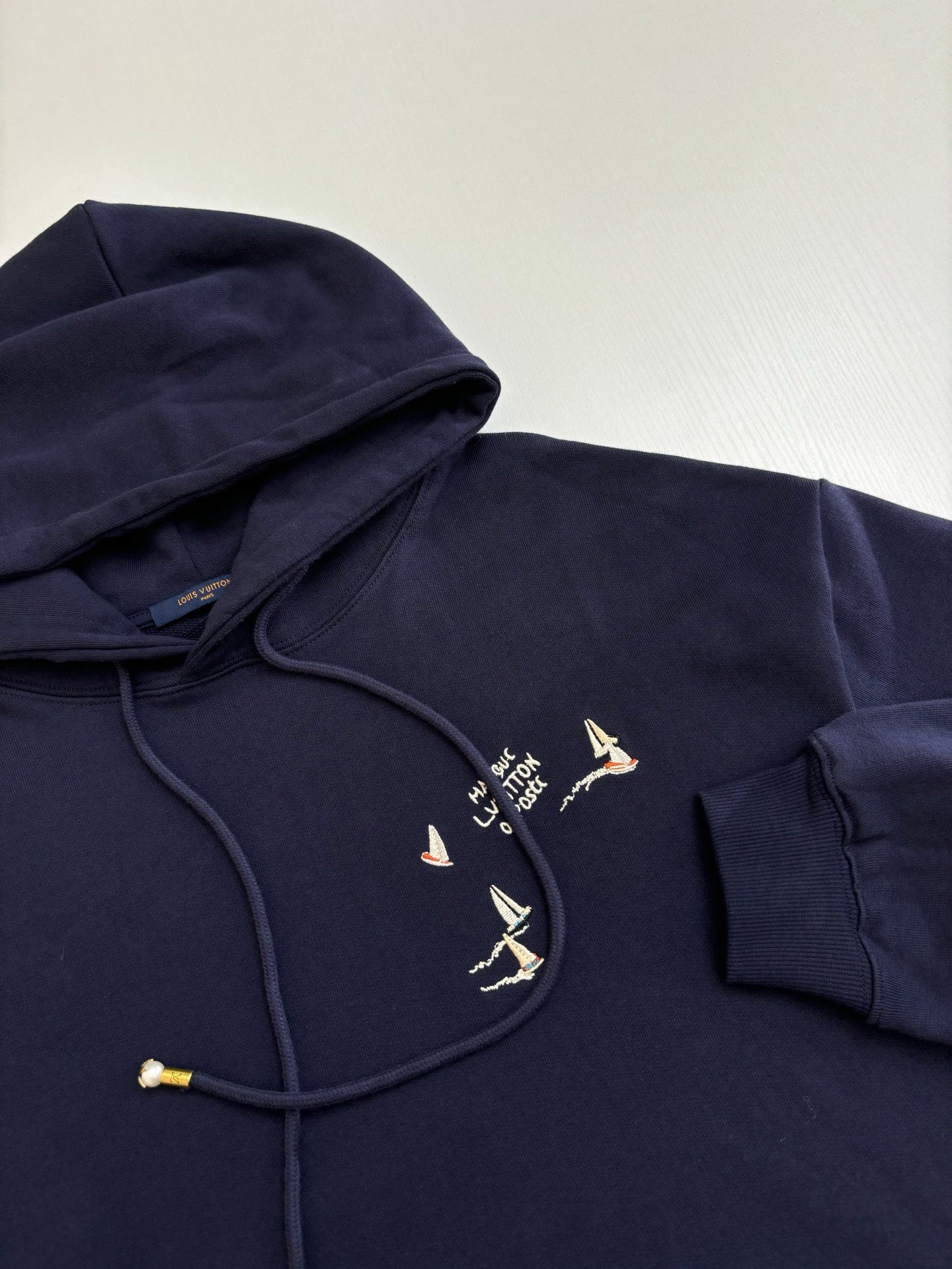250722 New high-quality embroidered sailboat letter hooded style